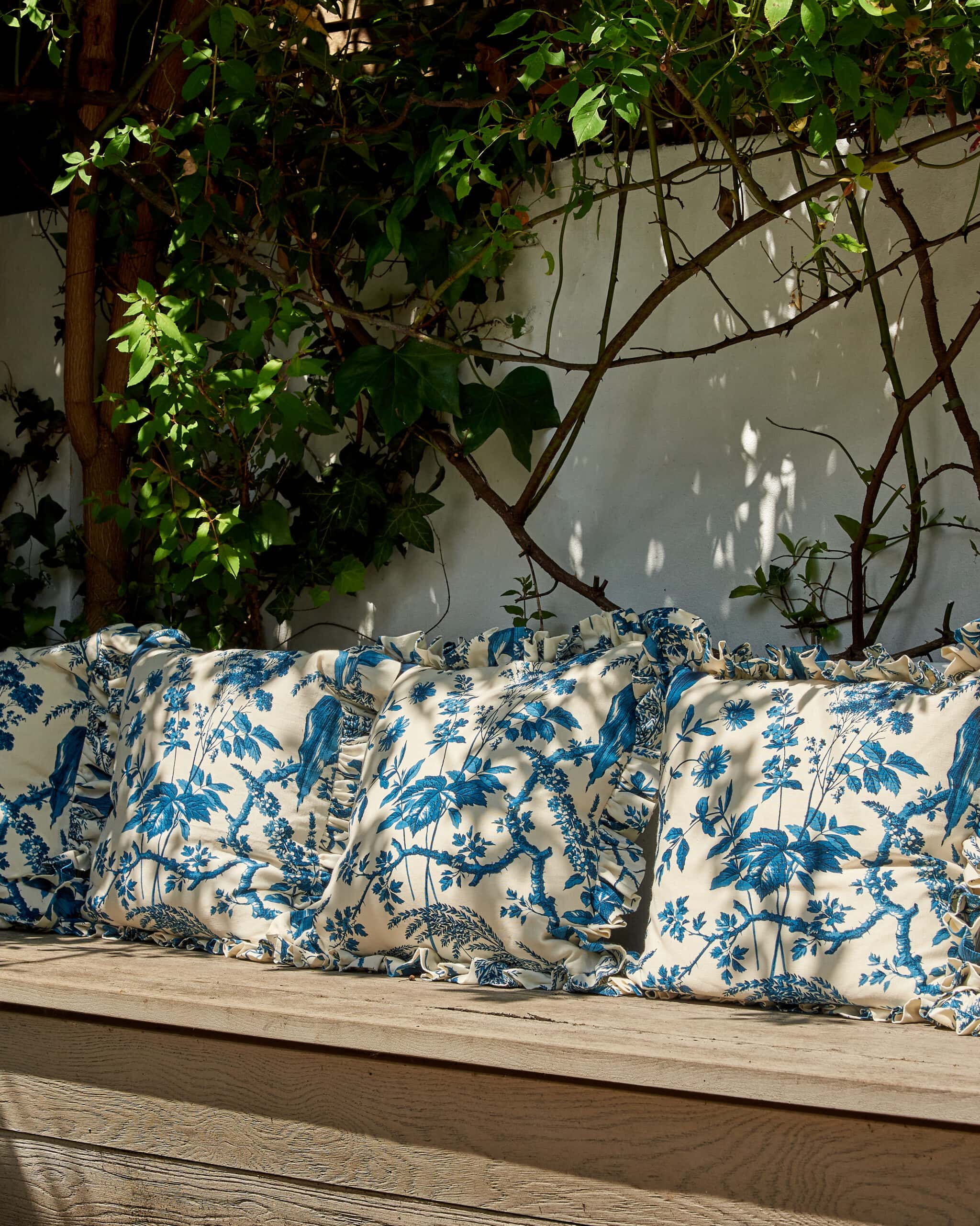 Aspa Petrol Blue Fabric by Sarah Vanrenen