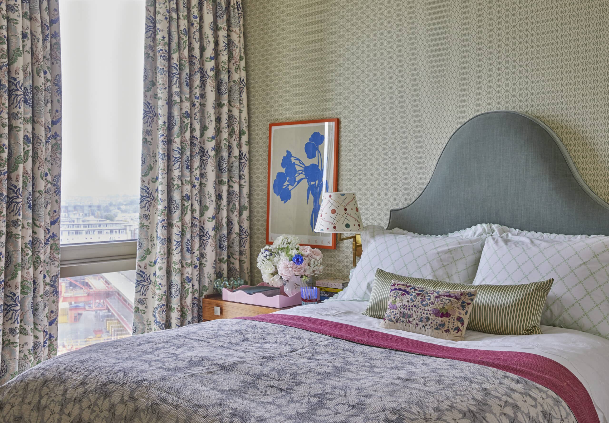 Dahlia Blue Fabric