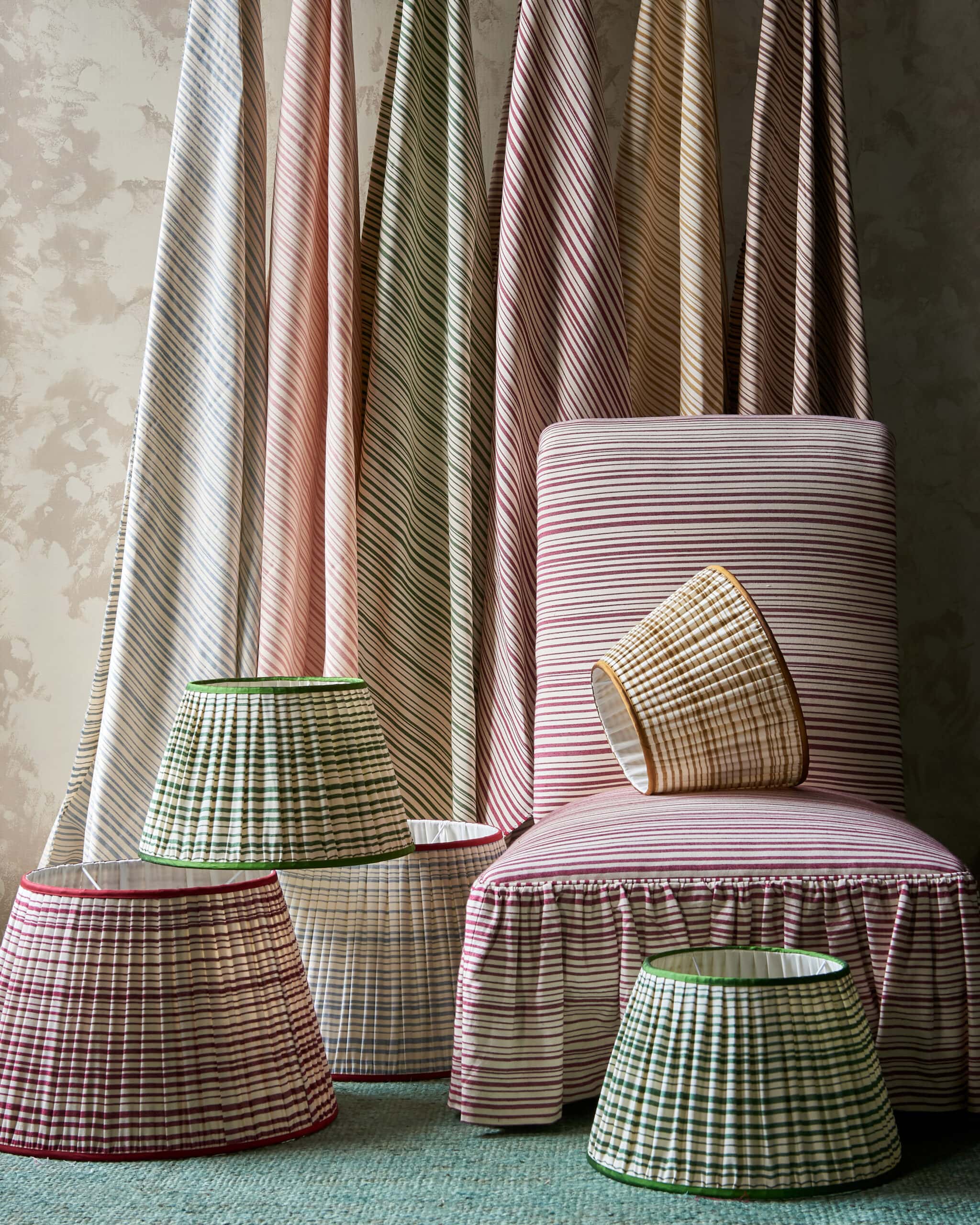 Horizon Stripe Green Fabric