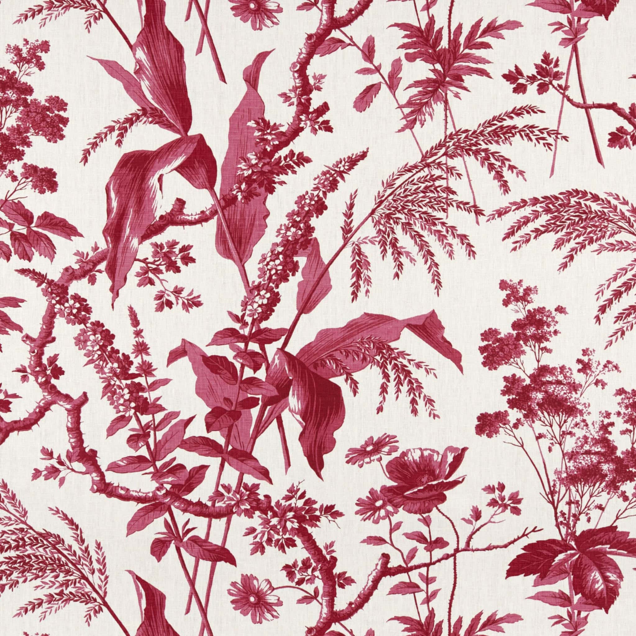 Aspa Raspberry Fabric by Sarah Vanrenen