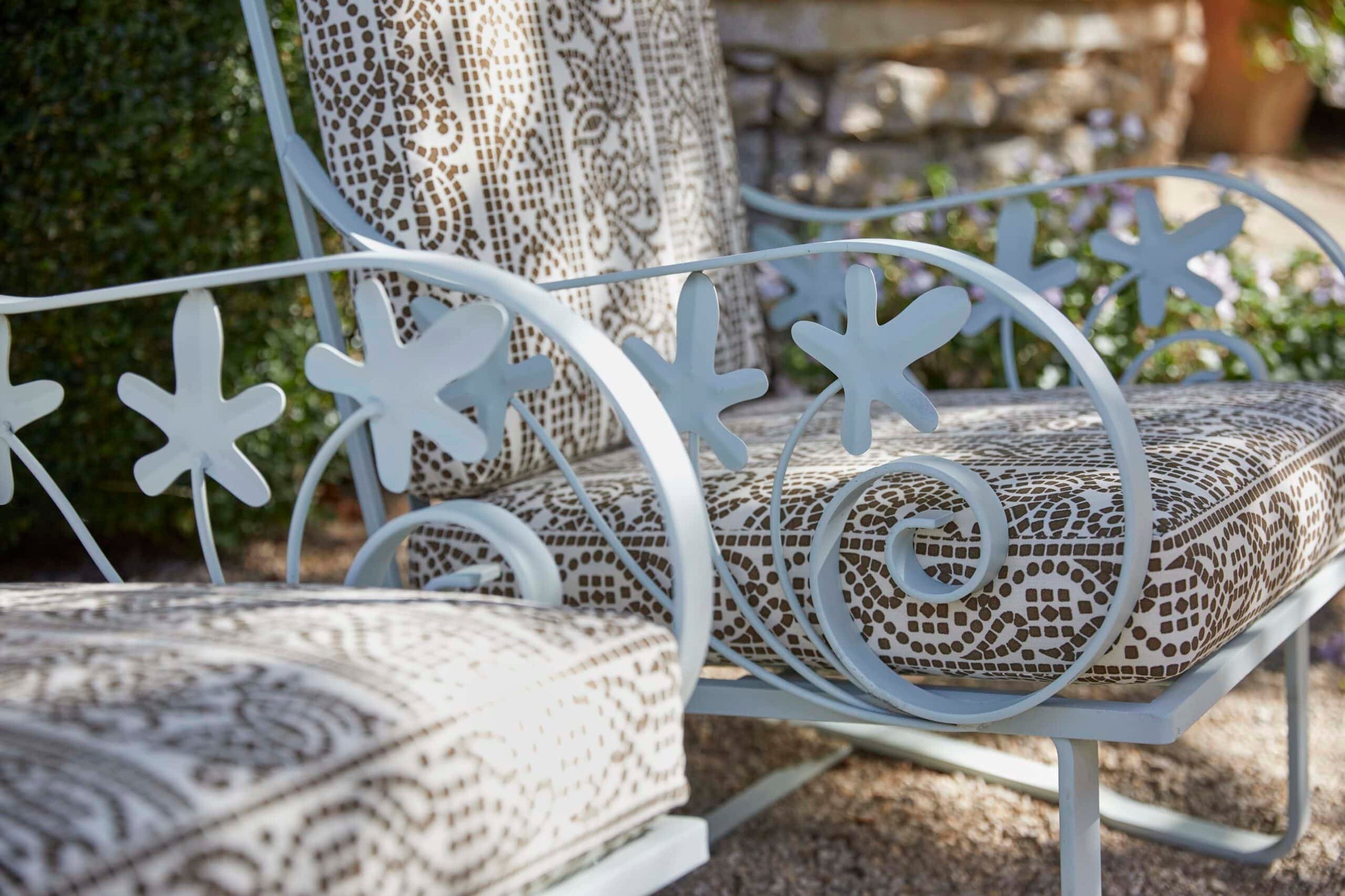 Aztec Geo Brown Performance Fabric