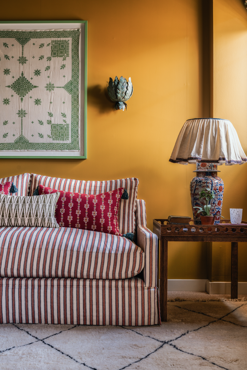 Standen Stripe Fabric - Amber