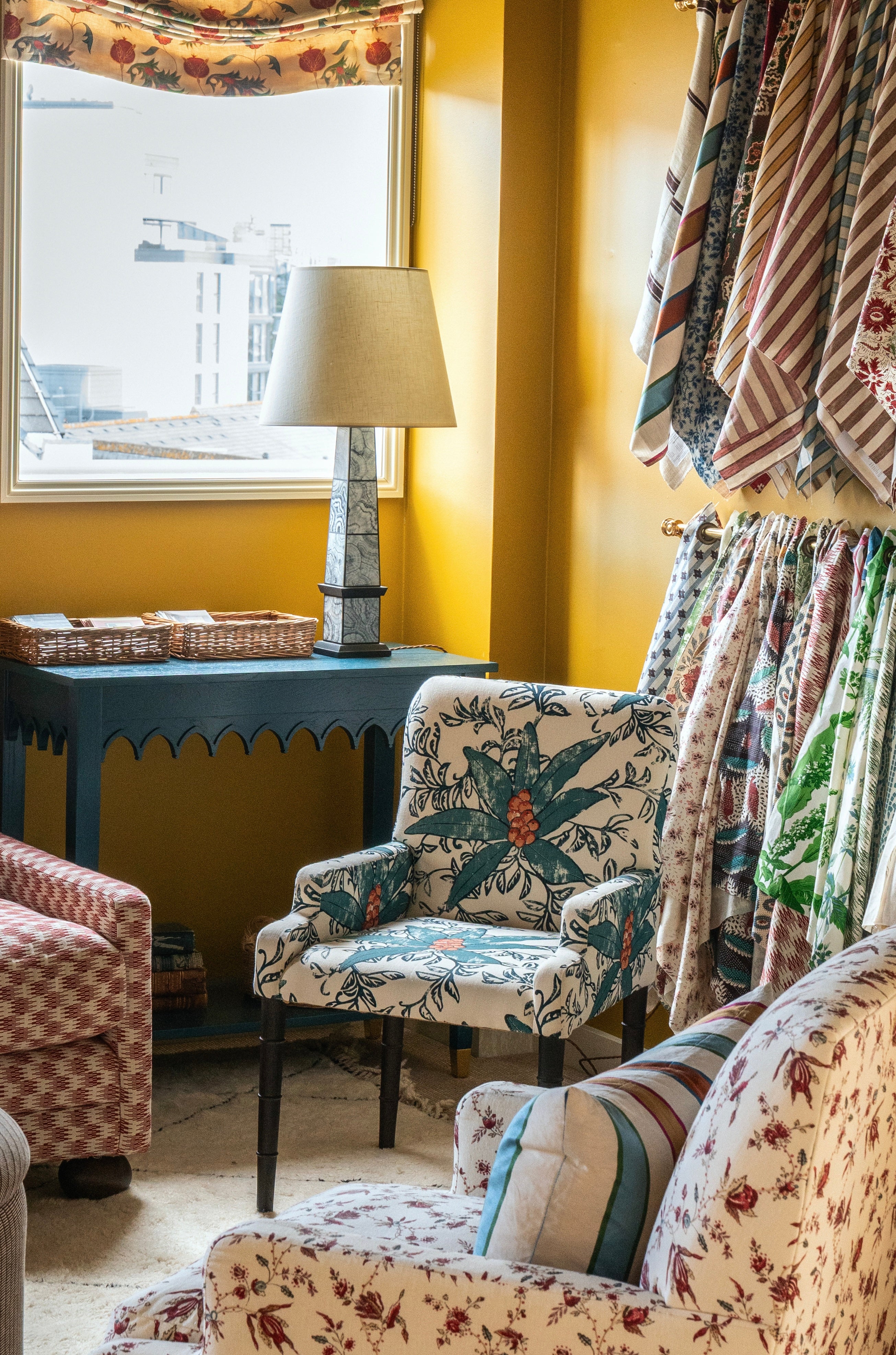 Berri Petrol Fabric by Sarah Vanrenen