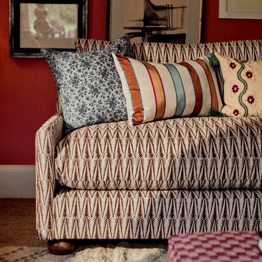 Ziggy Tobacco Fabric by Sarah Vanrenen – Vanrenen Hanbury