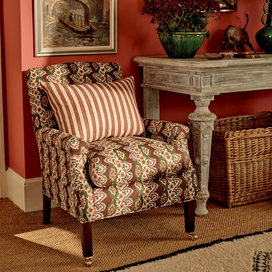 Standen Stripe Cushion - Mocha