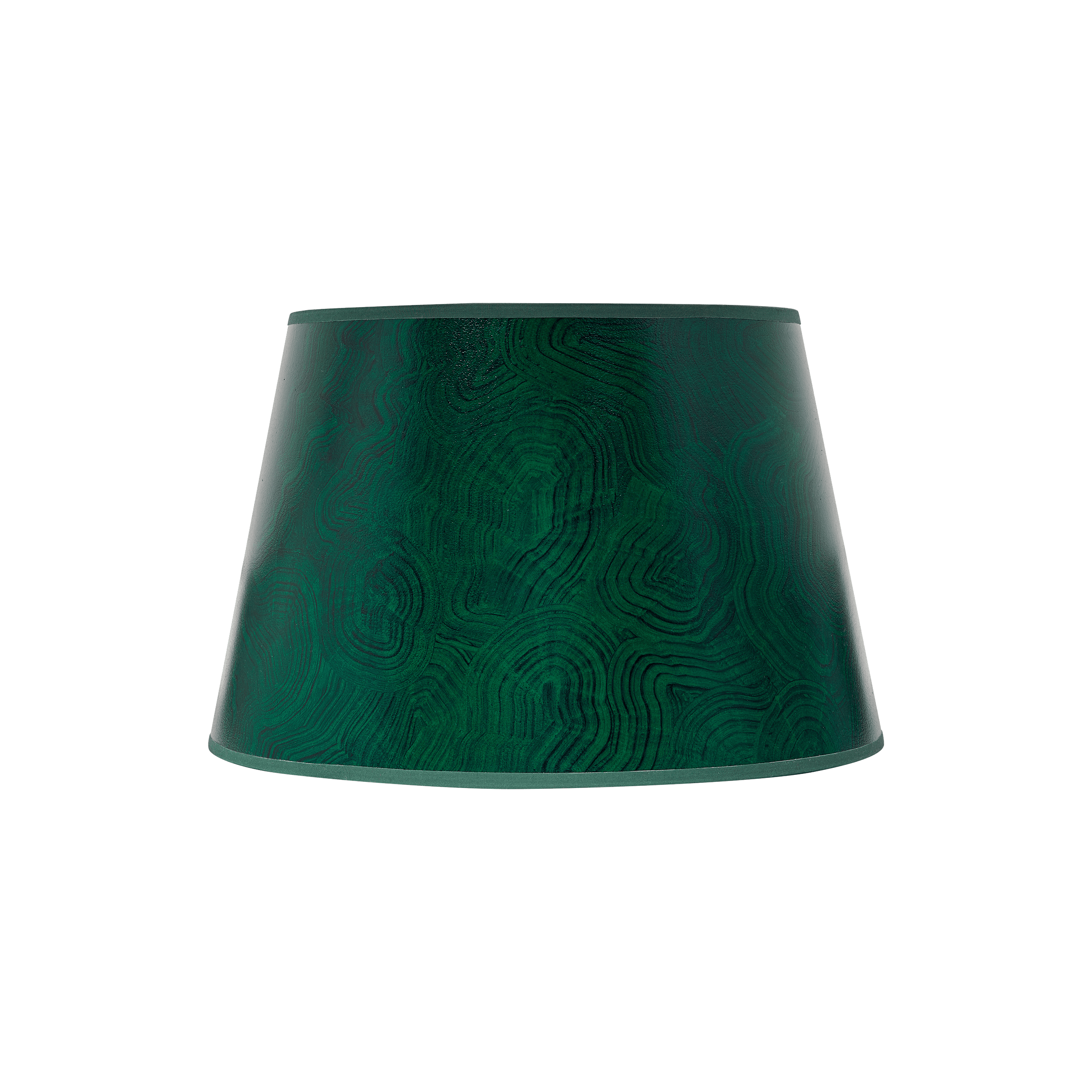 Hand painted lampshade 16" with reflective gold lining - Green Malachite by Sarah Vanrenen