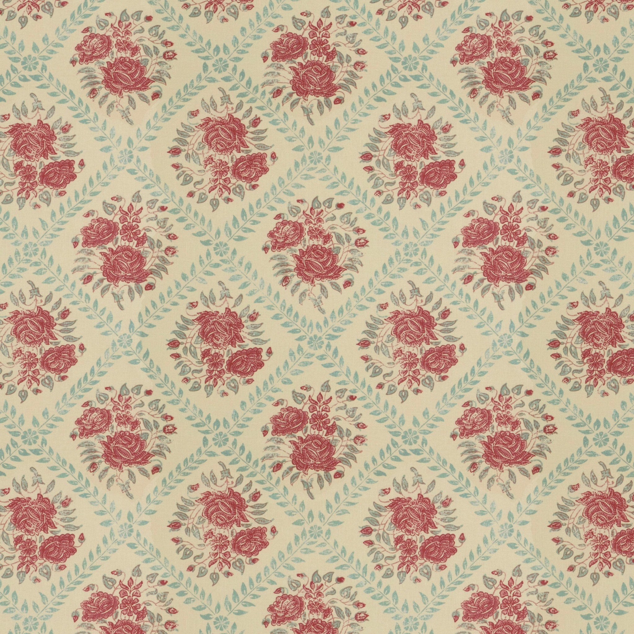 Rose Trellis Fabric by Sarah Vanrenen