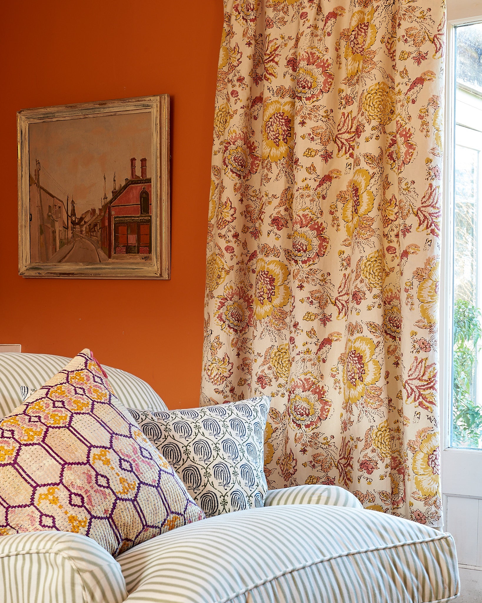 Dahlia Yellow Fabric