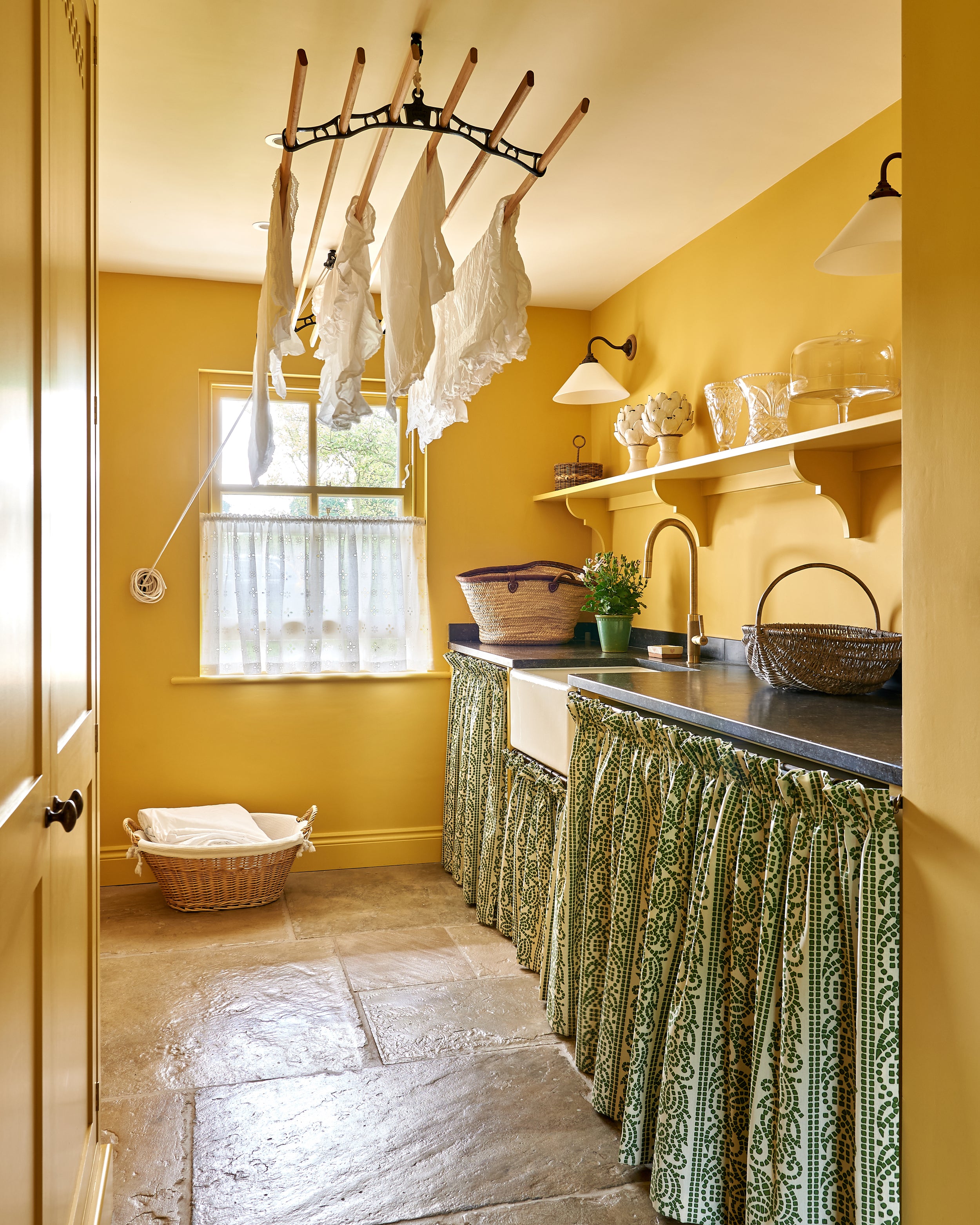 Aztec Geo Green Performance Fabric