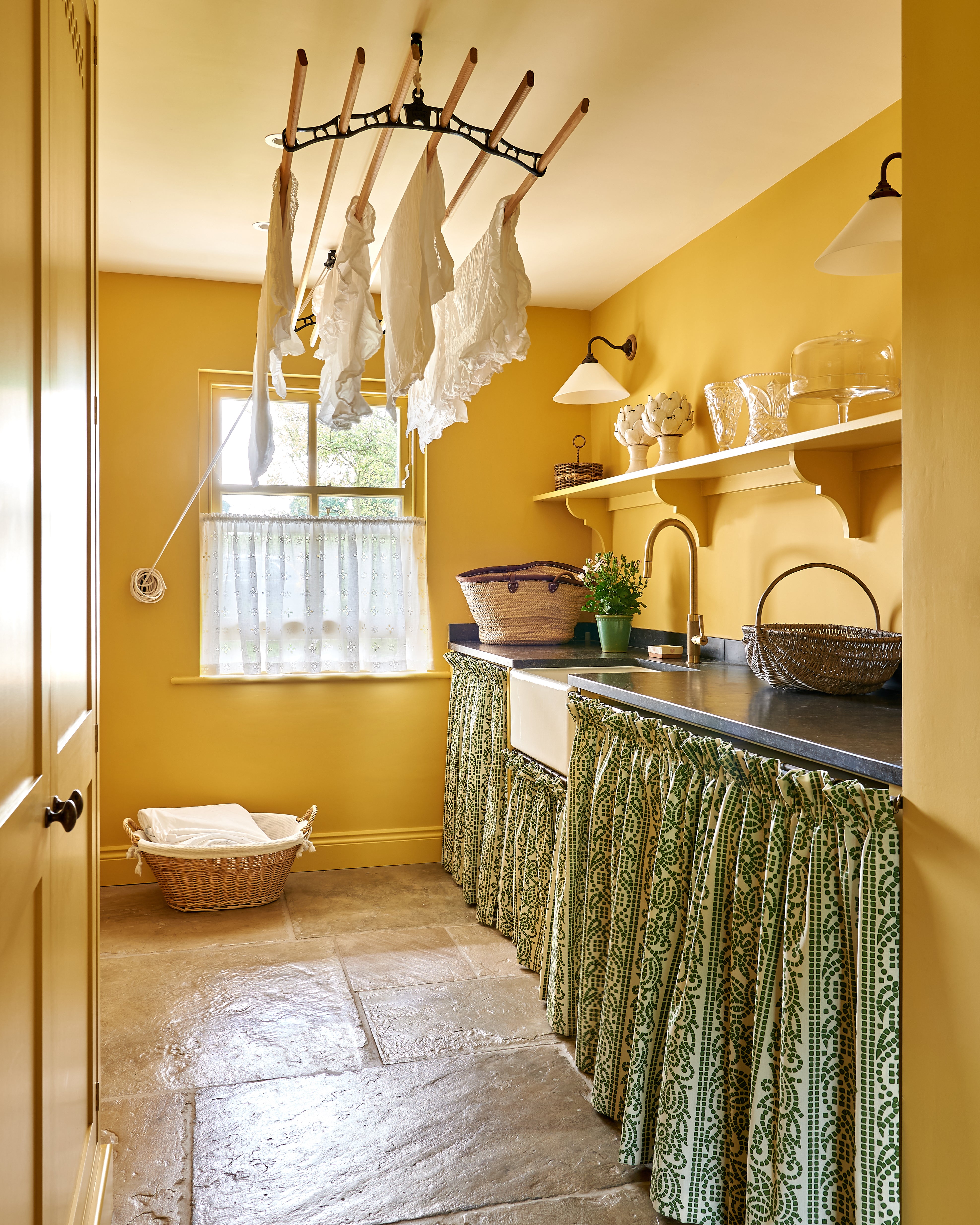 Aztec Geo Green Performance Fabric by Sarah Vanrenen