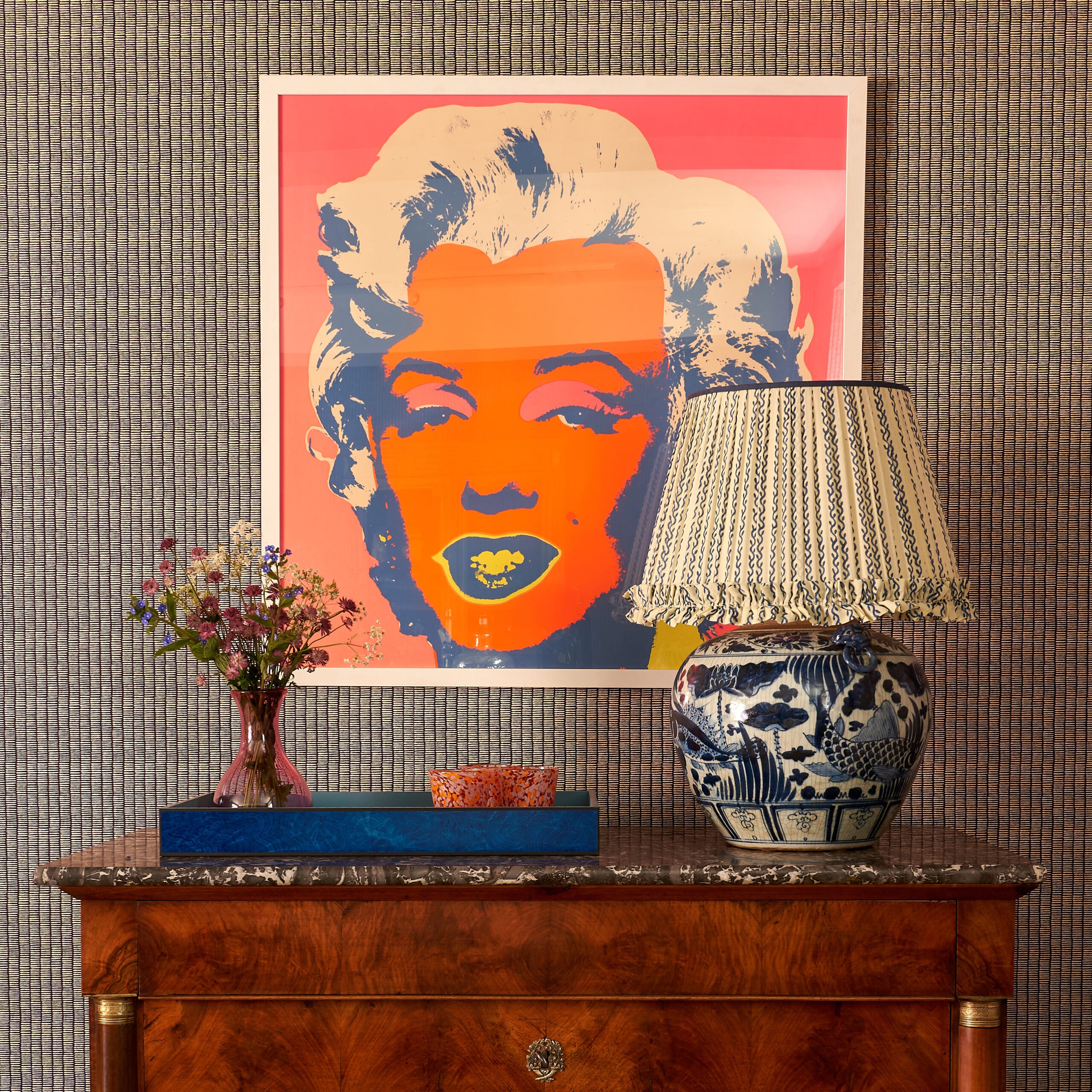 18 inch Gathered Lampshade with frill by Sarah Vanrenen