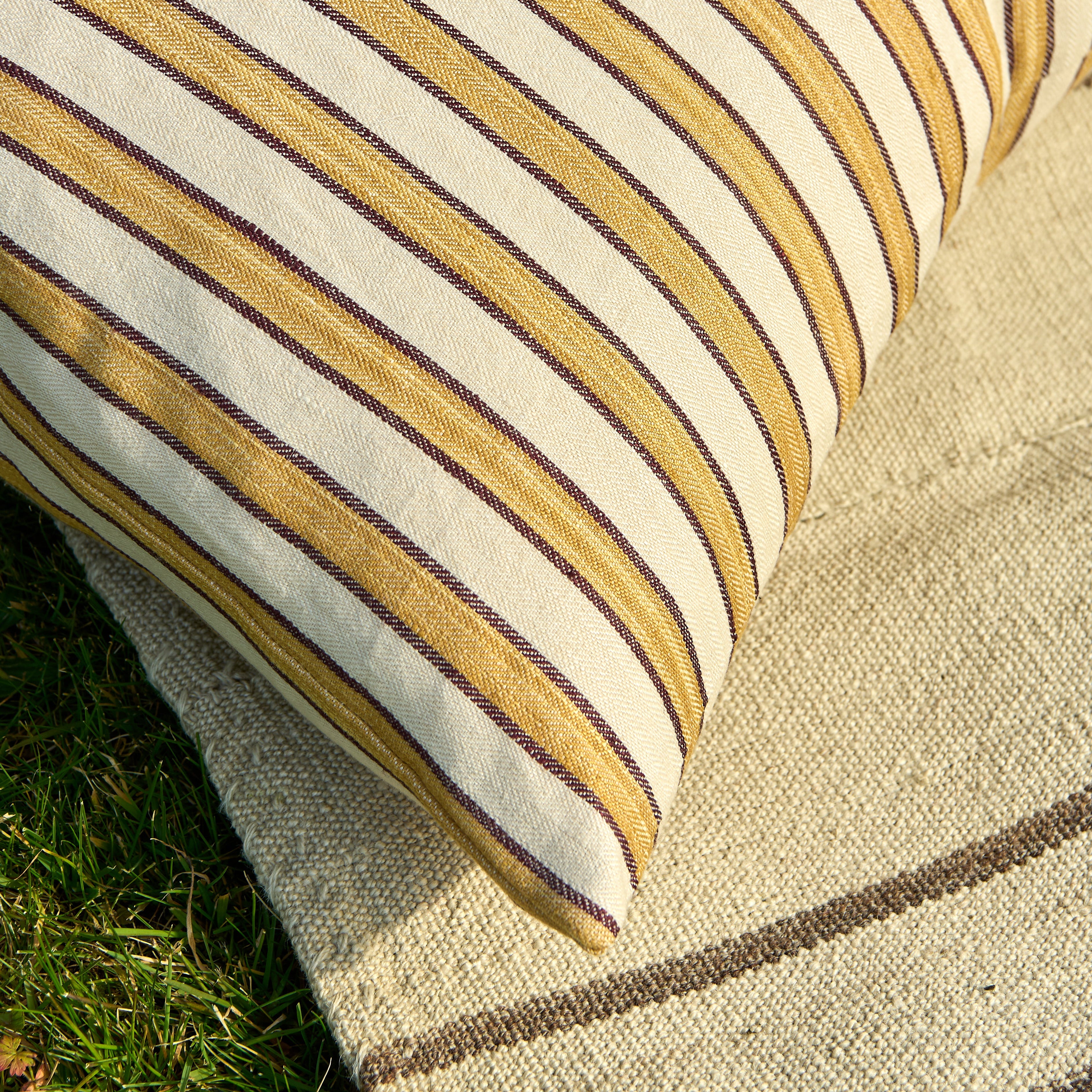 Standen Stripe Fabric - Saffron