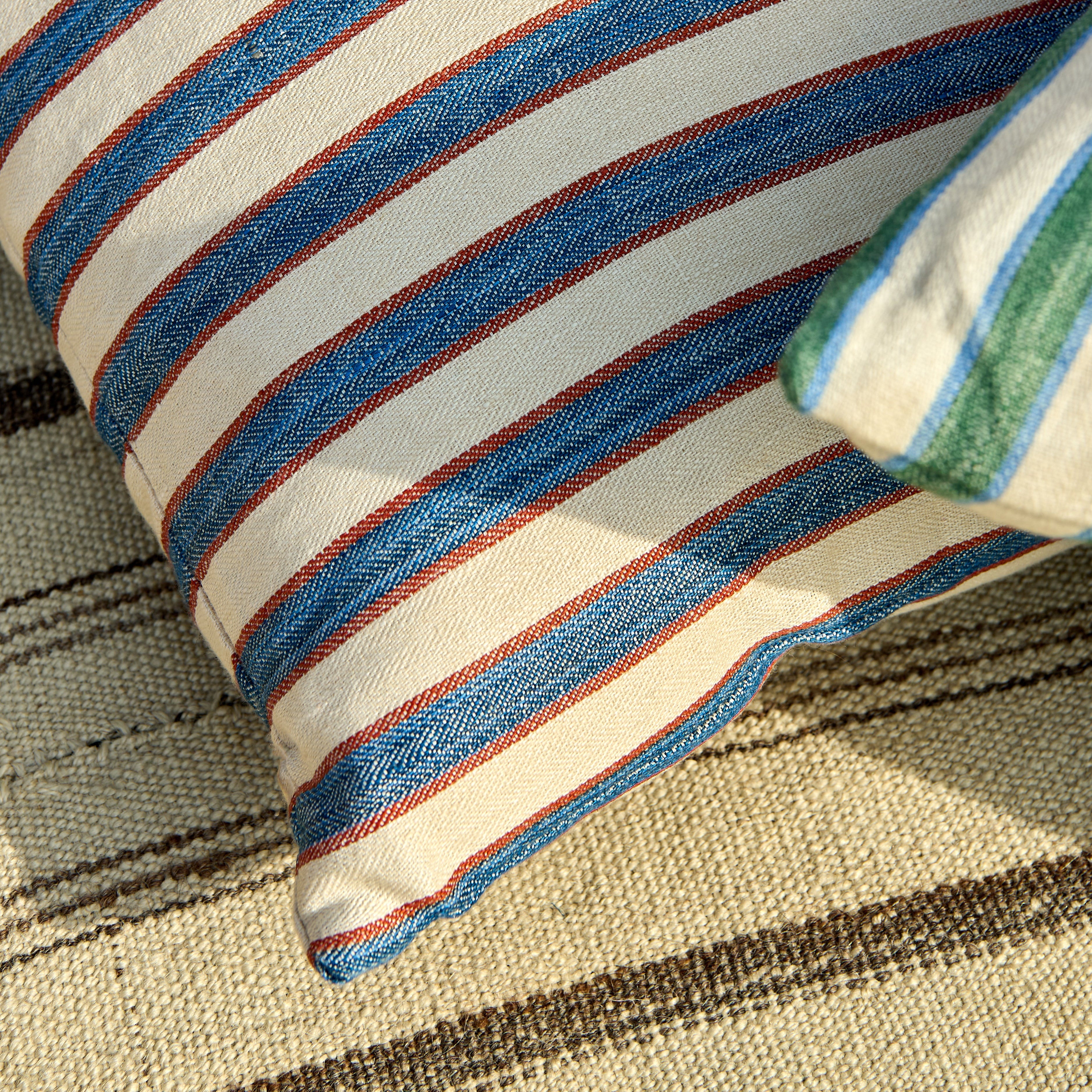Standen Stripe Fabric - Denim