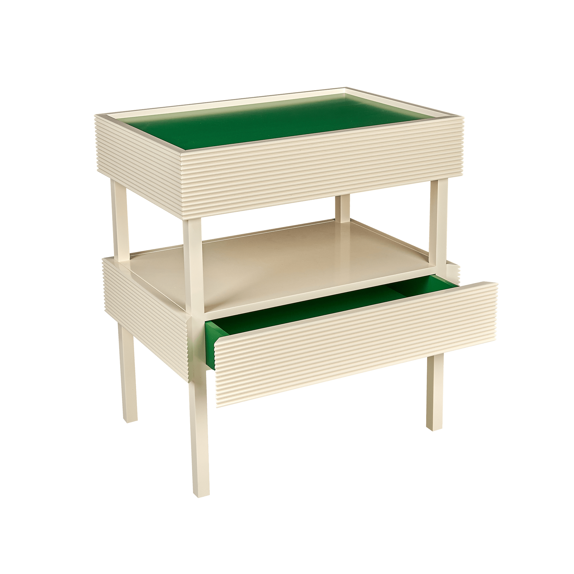 Pair of Connie Tables with Coloured Drawer Insert by Sarah Vanrenen