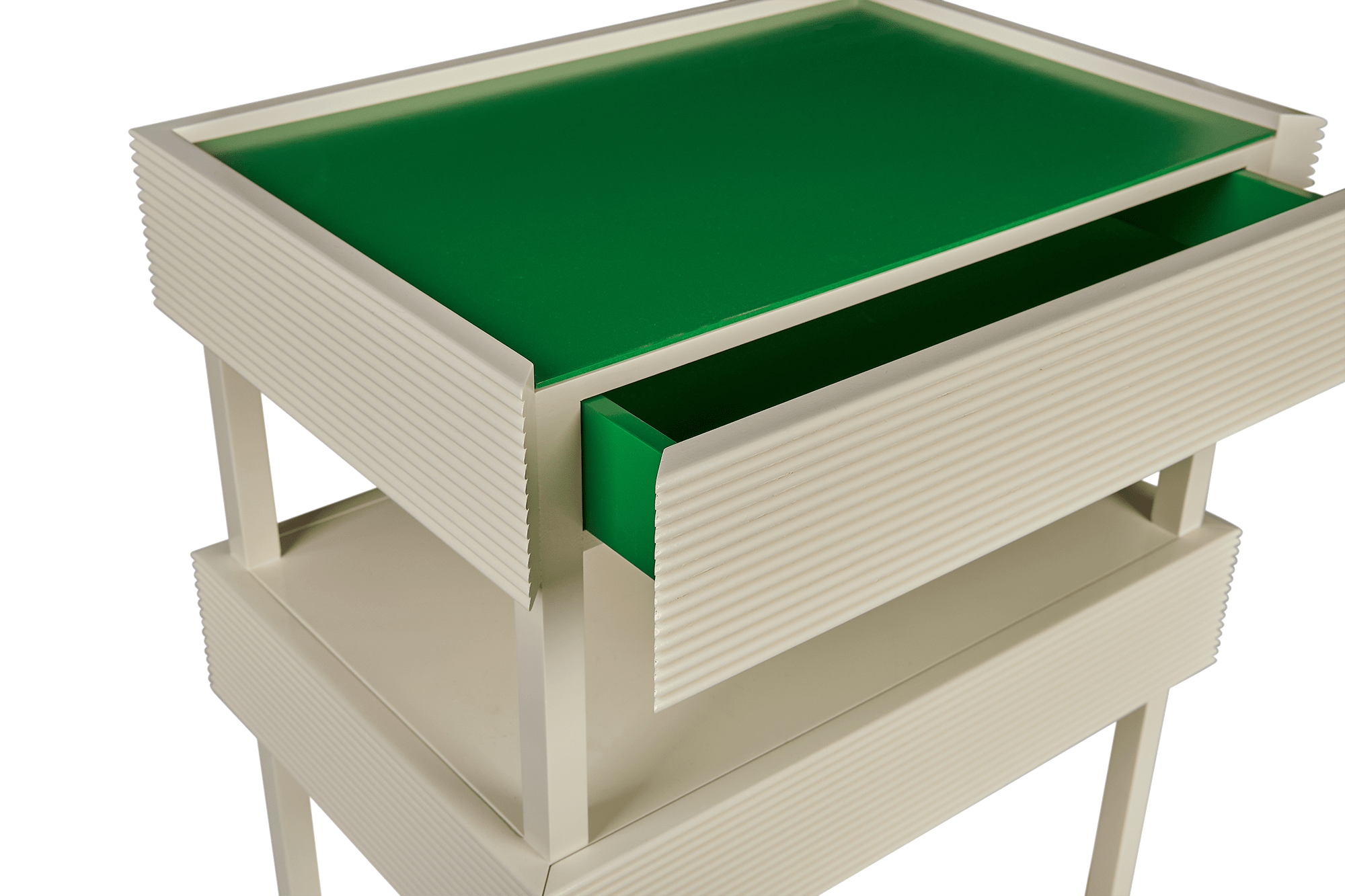 Pair of Connie Tables with Coloured Drawer Insert by Sarah Vanrenen