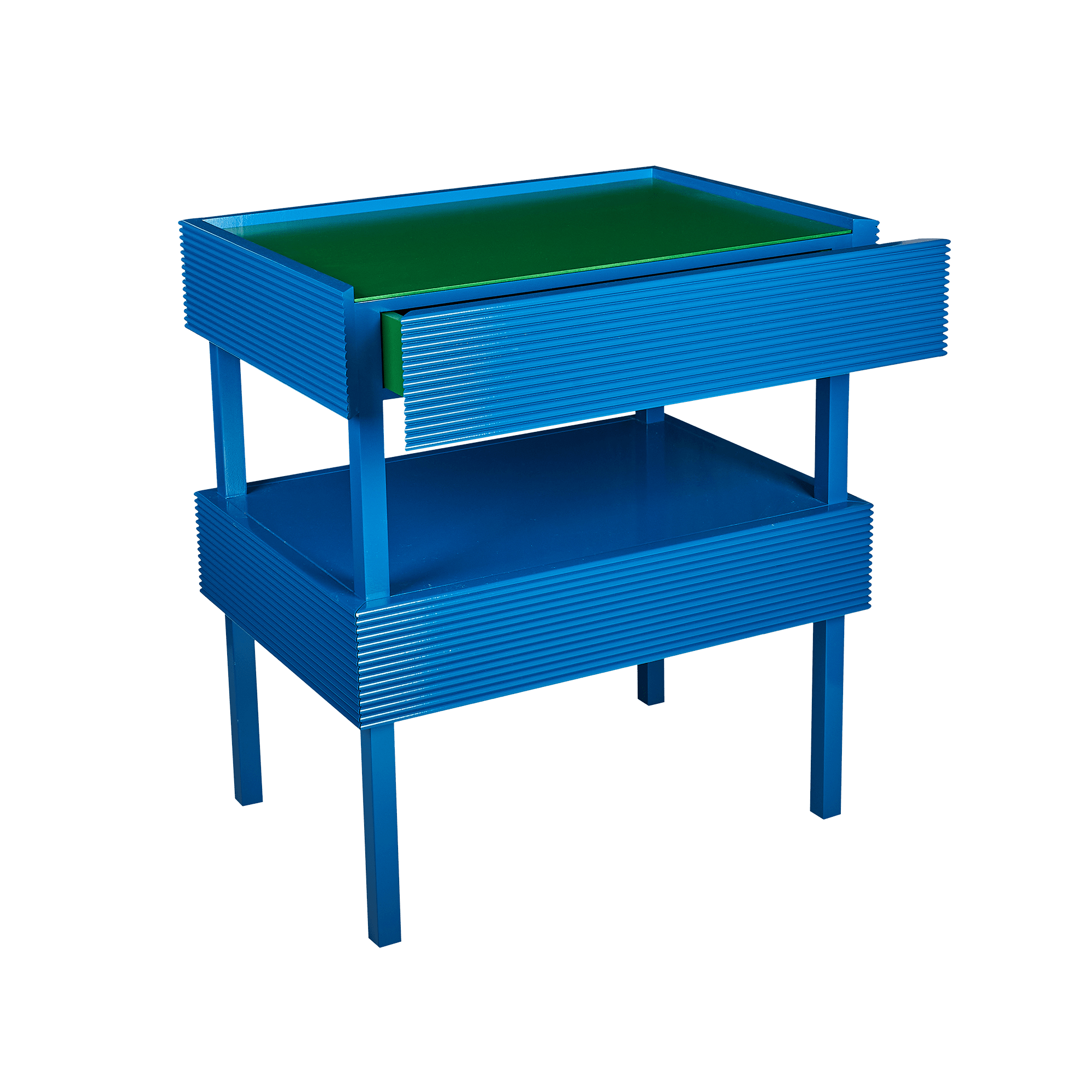 Pair of Connie Tables with Coloured Drawer Insert by Sarah Vanrenen