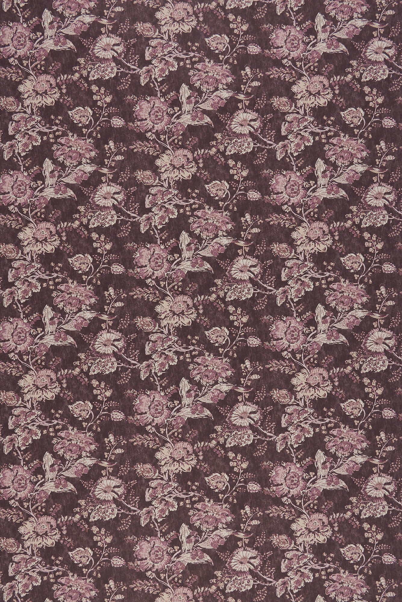 Indiennes Monochrome - Aubergine by Sarah Vanrenen