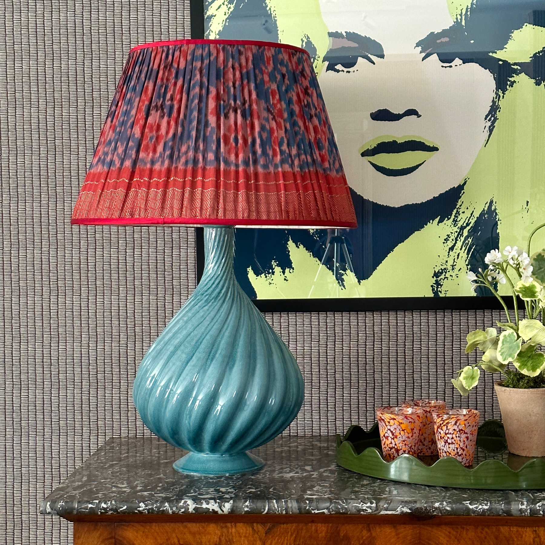 Garlic Lamp in Blue by Sarah Vanrenen