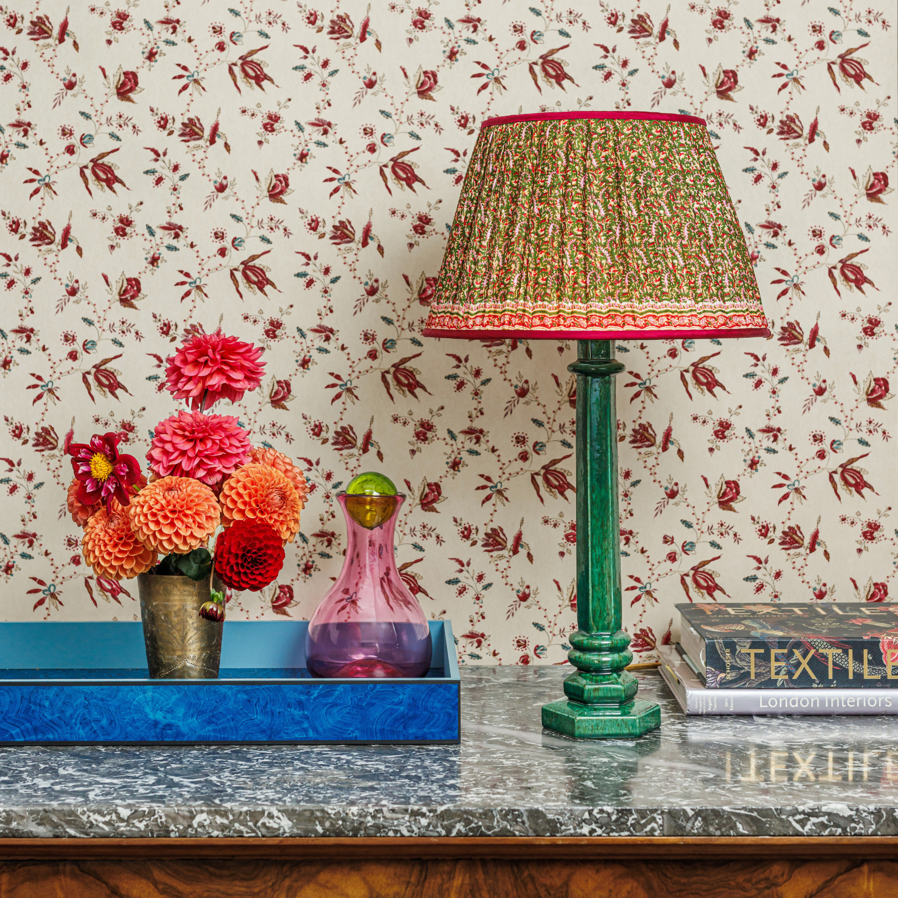 Column Lamp in Green by Sarah Vanrenen