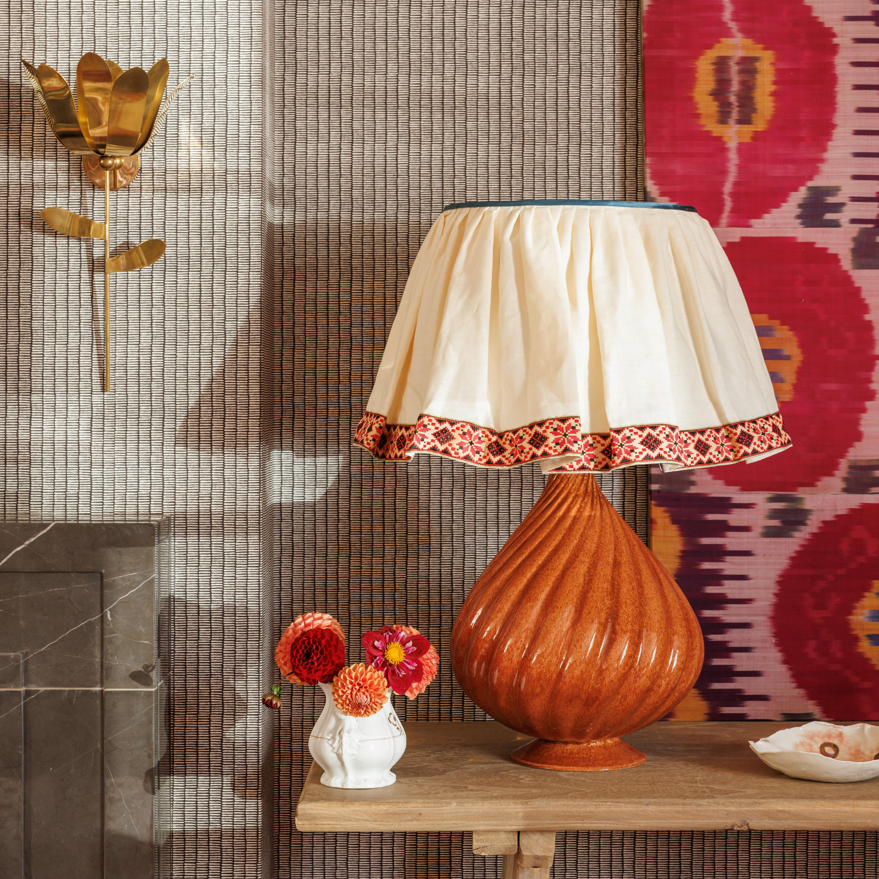 Garlic Lamp in Amber by Sarah Vanrenen