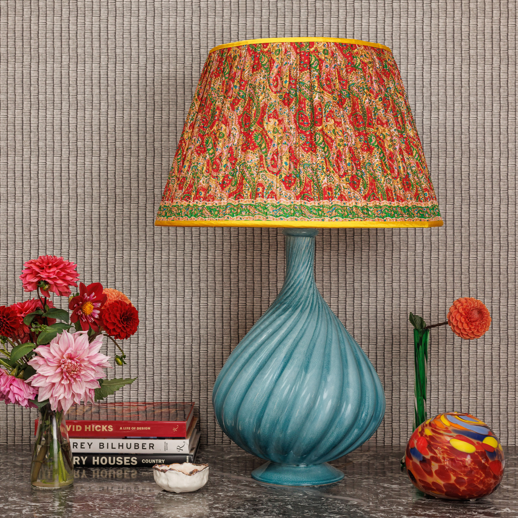 Garlic Lamp in Blue by Sarah Vanrenen