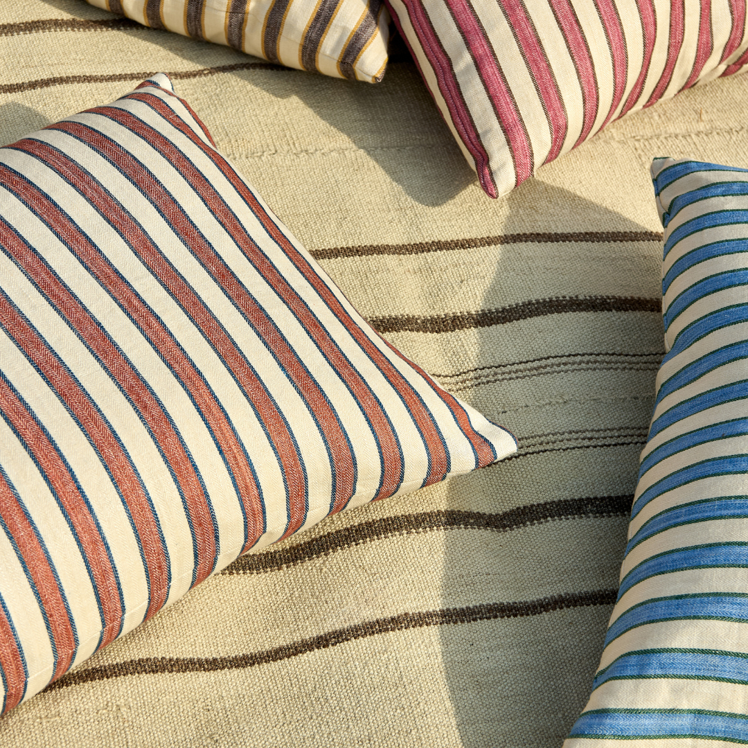 Standen Stripe Cushion - Amber