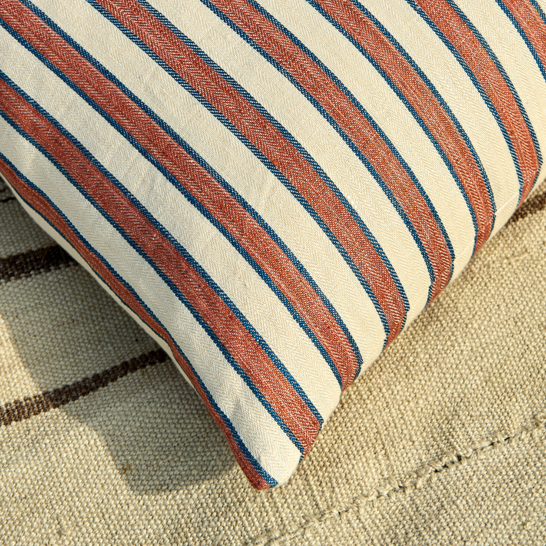 Standen Stripe Cushion - Amber