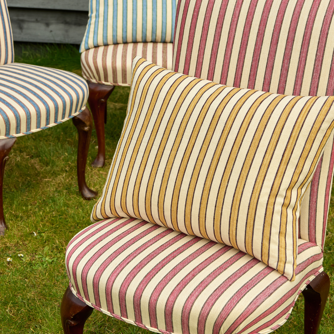 Standen Stripe Cushion - Saffron