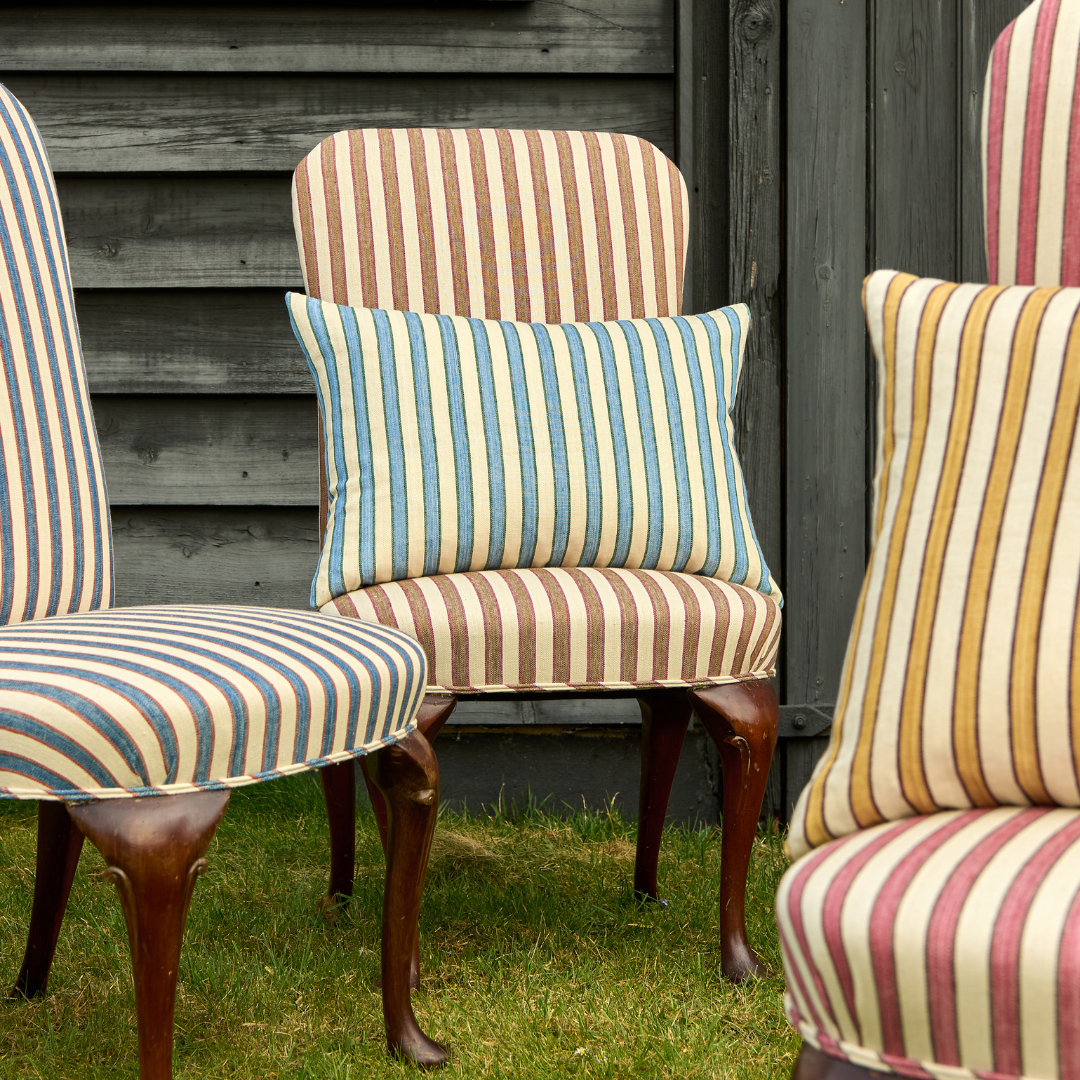 Standen Stripe Cushion - Aqua