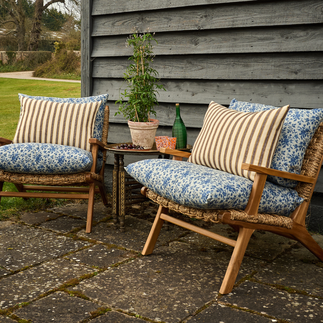 Standen Stripe Cushion - Tobacco