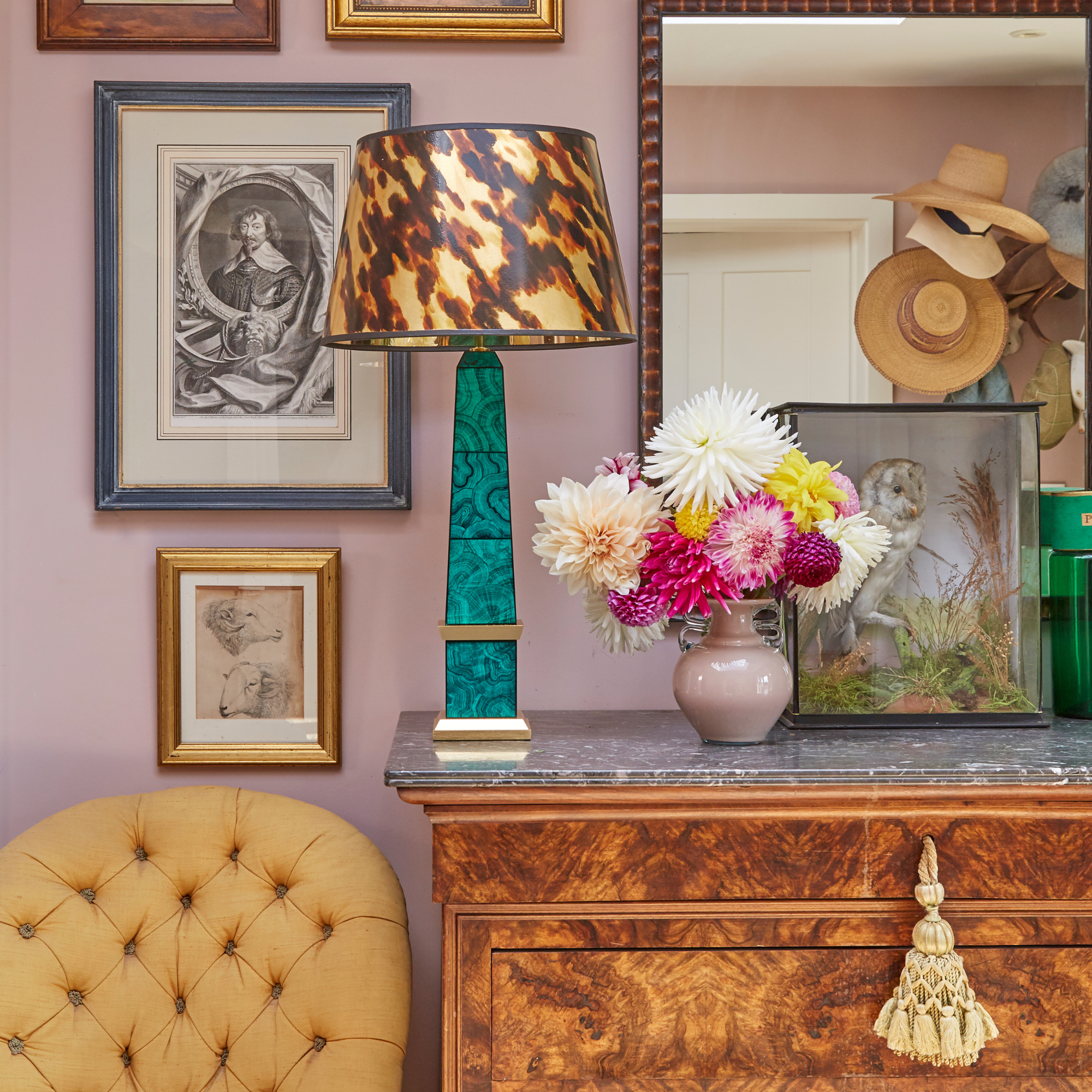 16 inch Handpainted Lampshade by Sarah Vanrenen