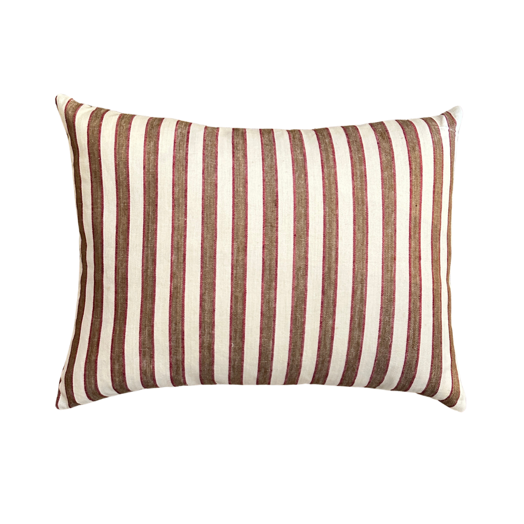 Standen Stripe Cushion - Mocha