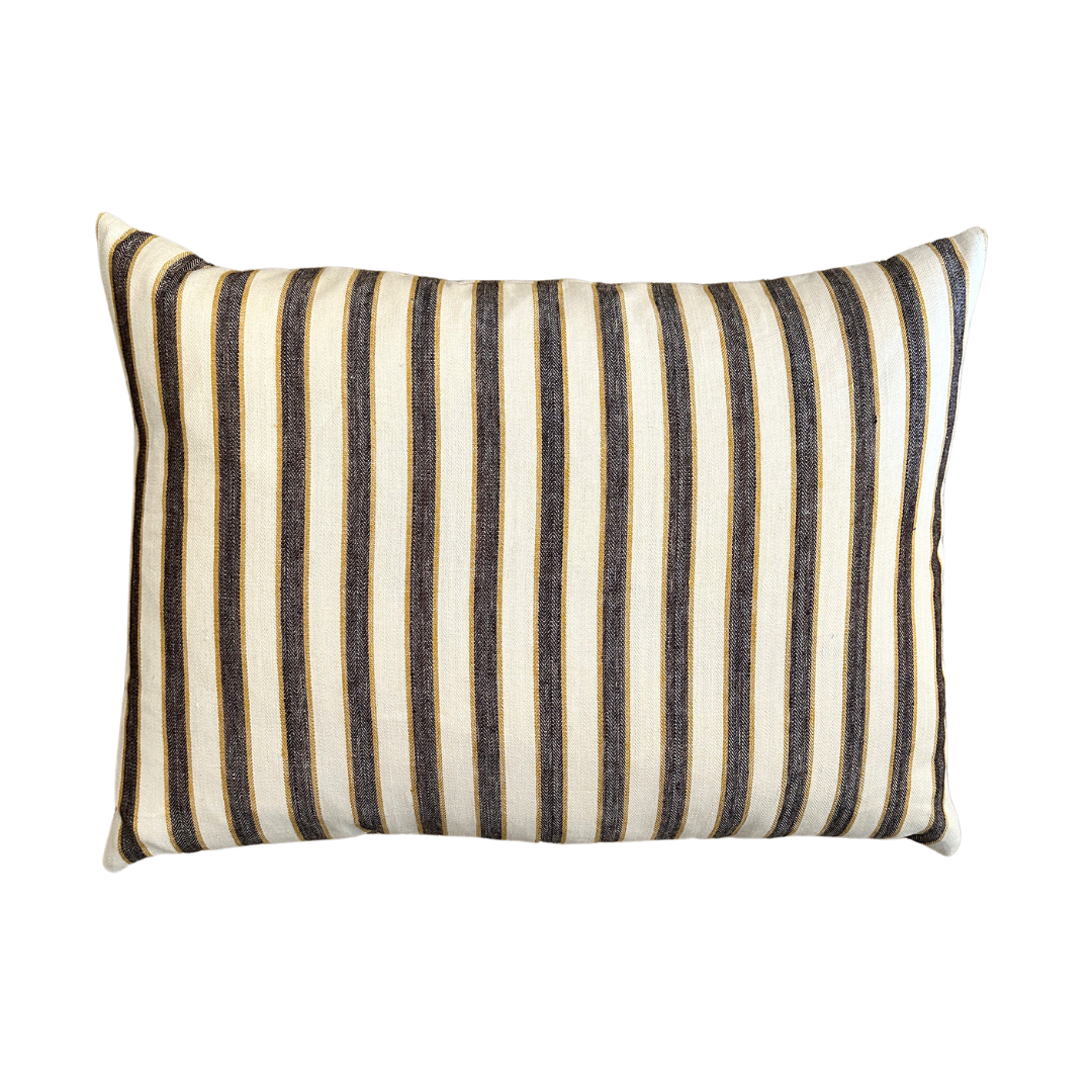 Standen Stripe Cushion - Tobacco