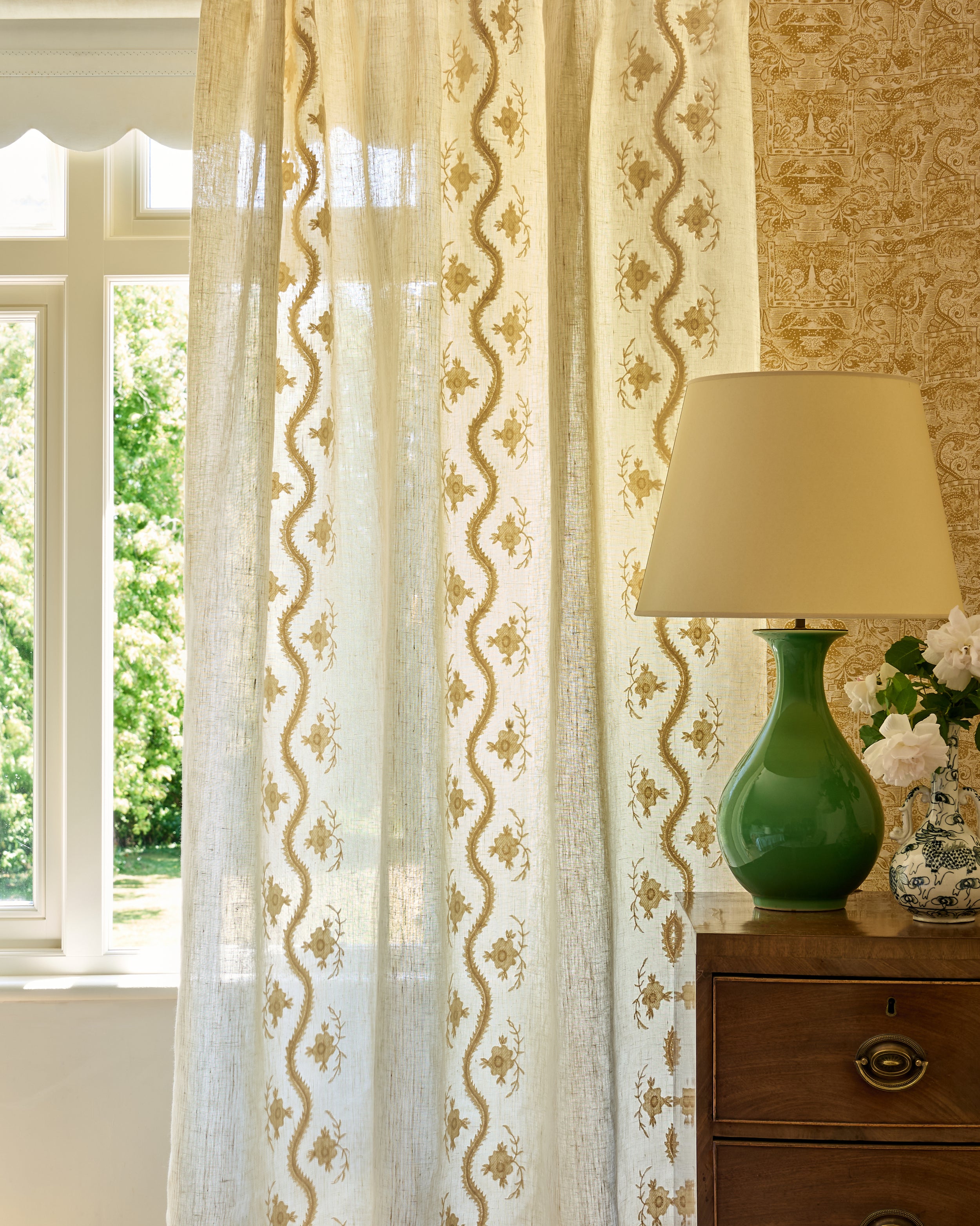 NEW Anbu Cream Sheer Fabric