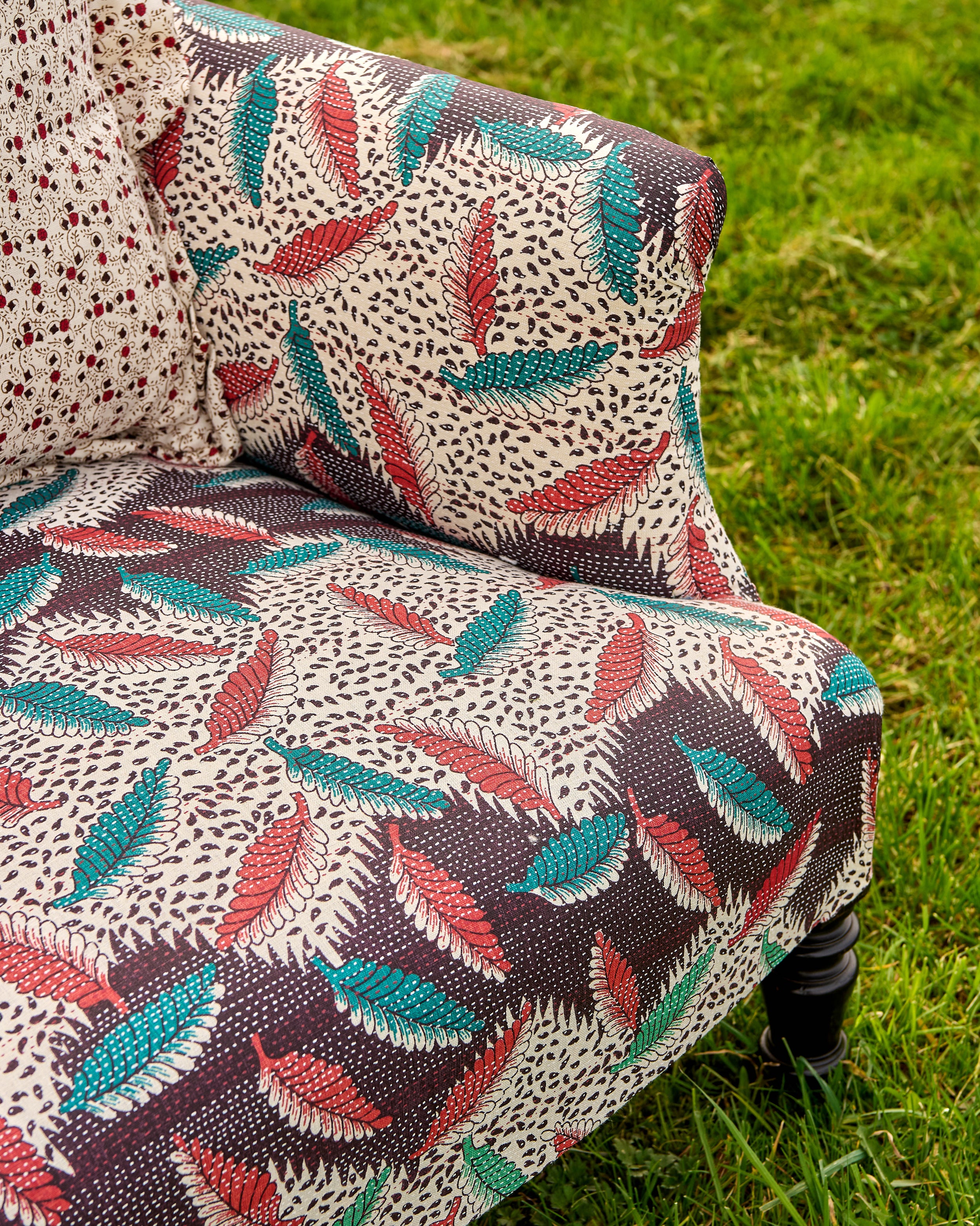Pluma Aubergine Square Back Armchair
