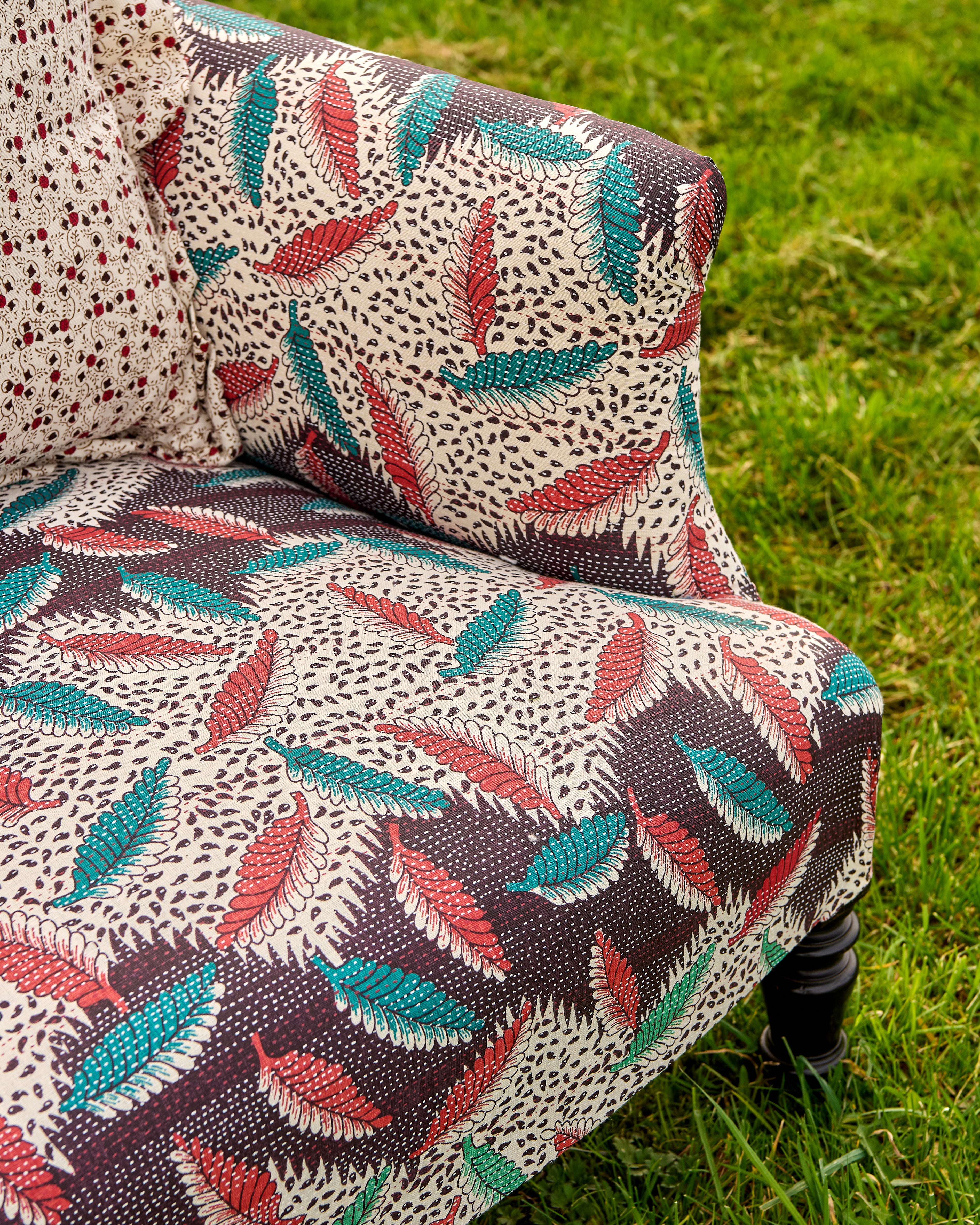 Pluma Aubergine Square Back Armchair