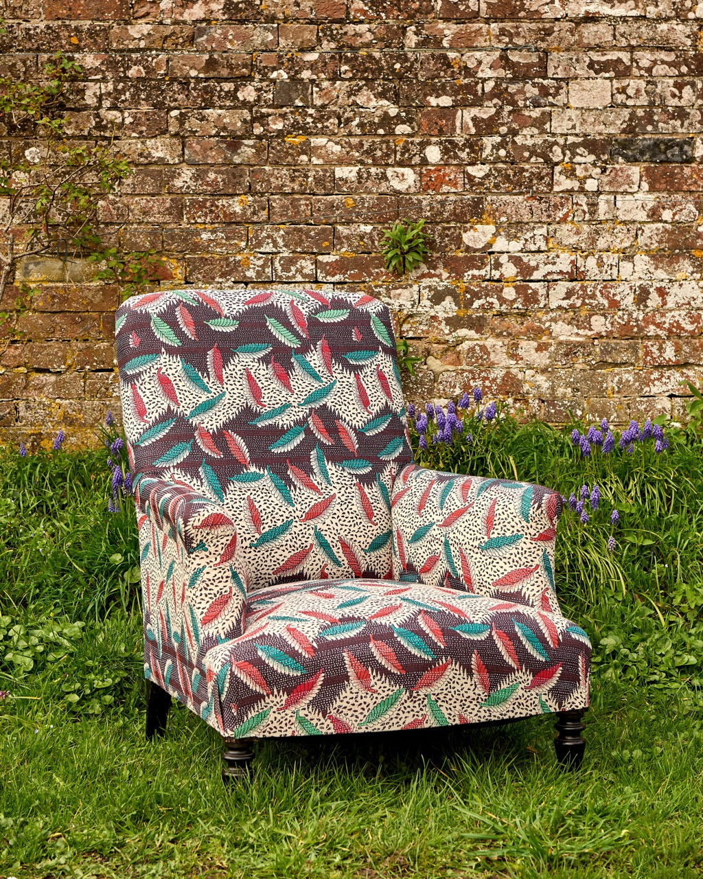 Pluma Aubergine Square Back Armchair