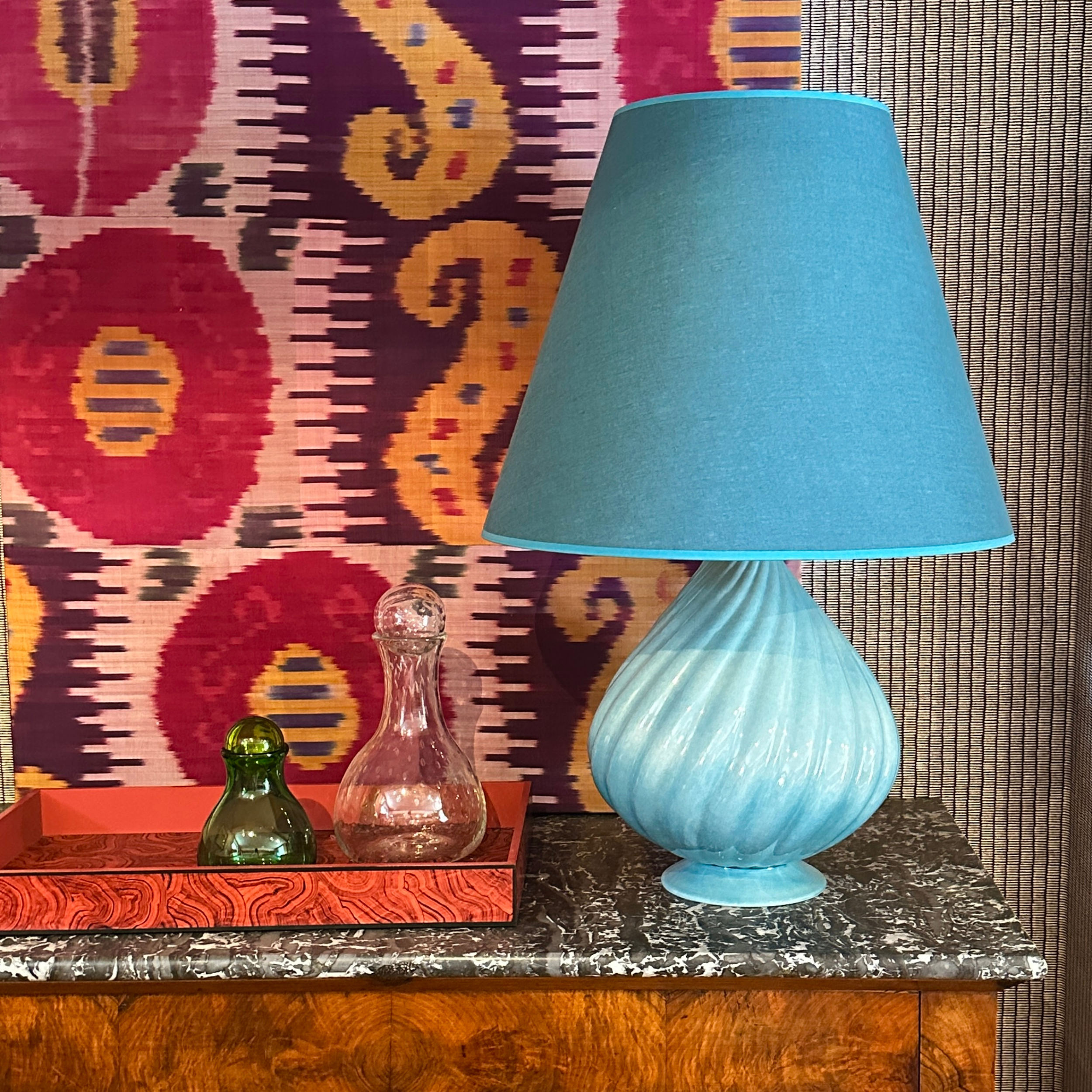 Blue Linen Conicle Shade