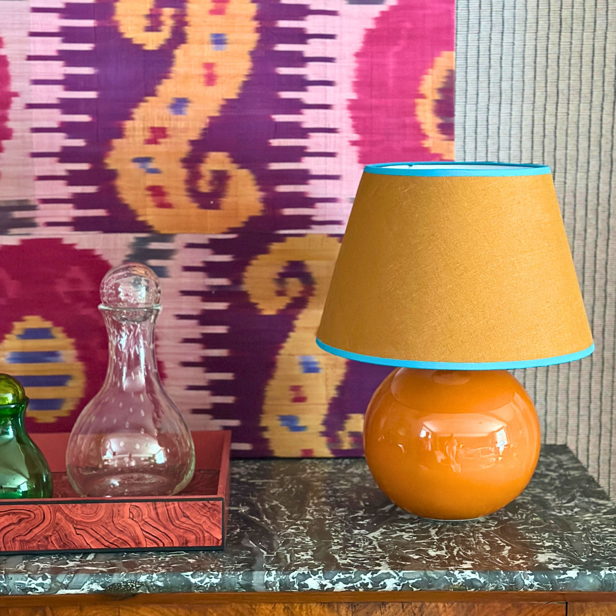 14 inch Burnt Orange linen shade