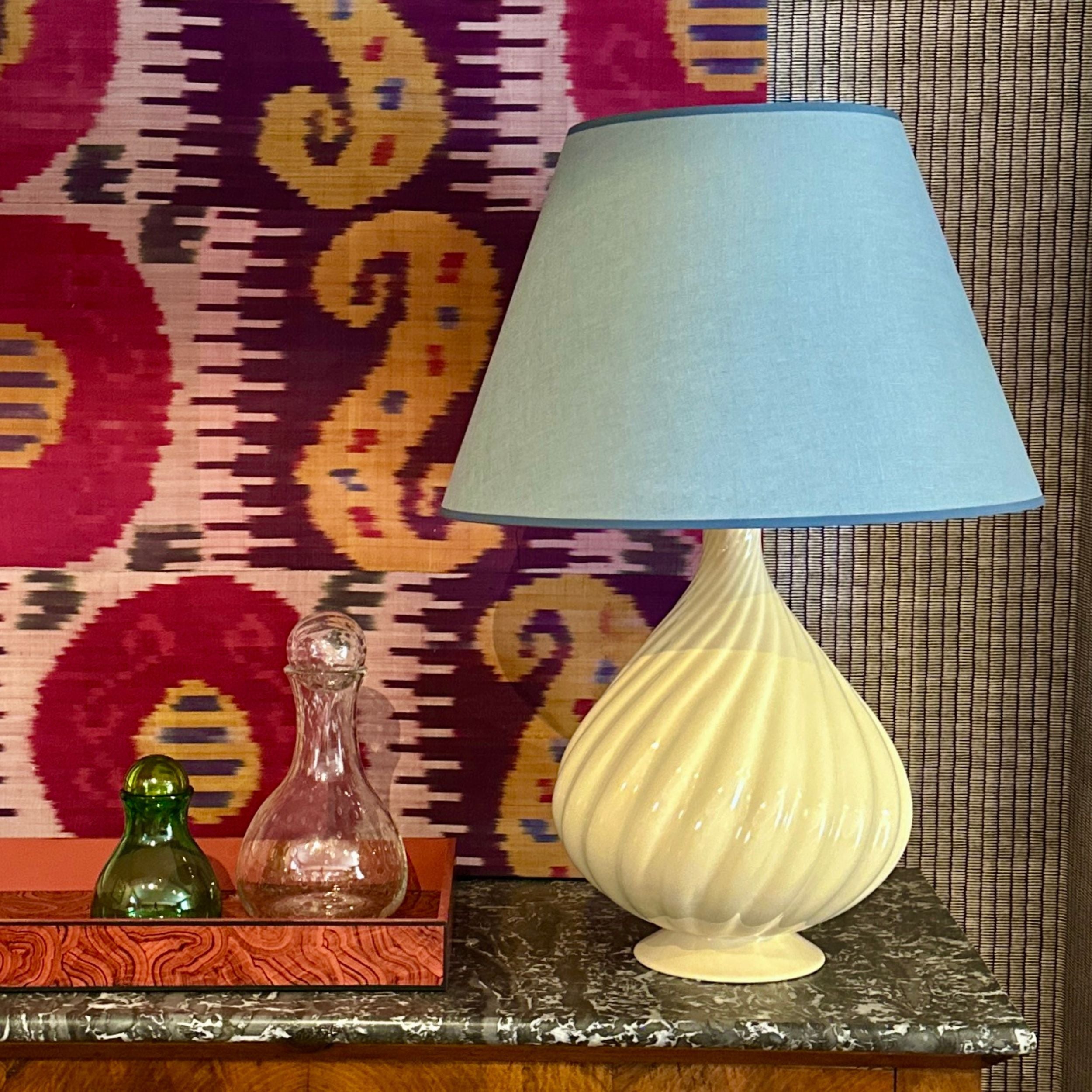 22 inch Blue Linen Shade