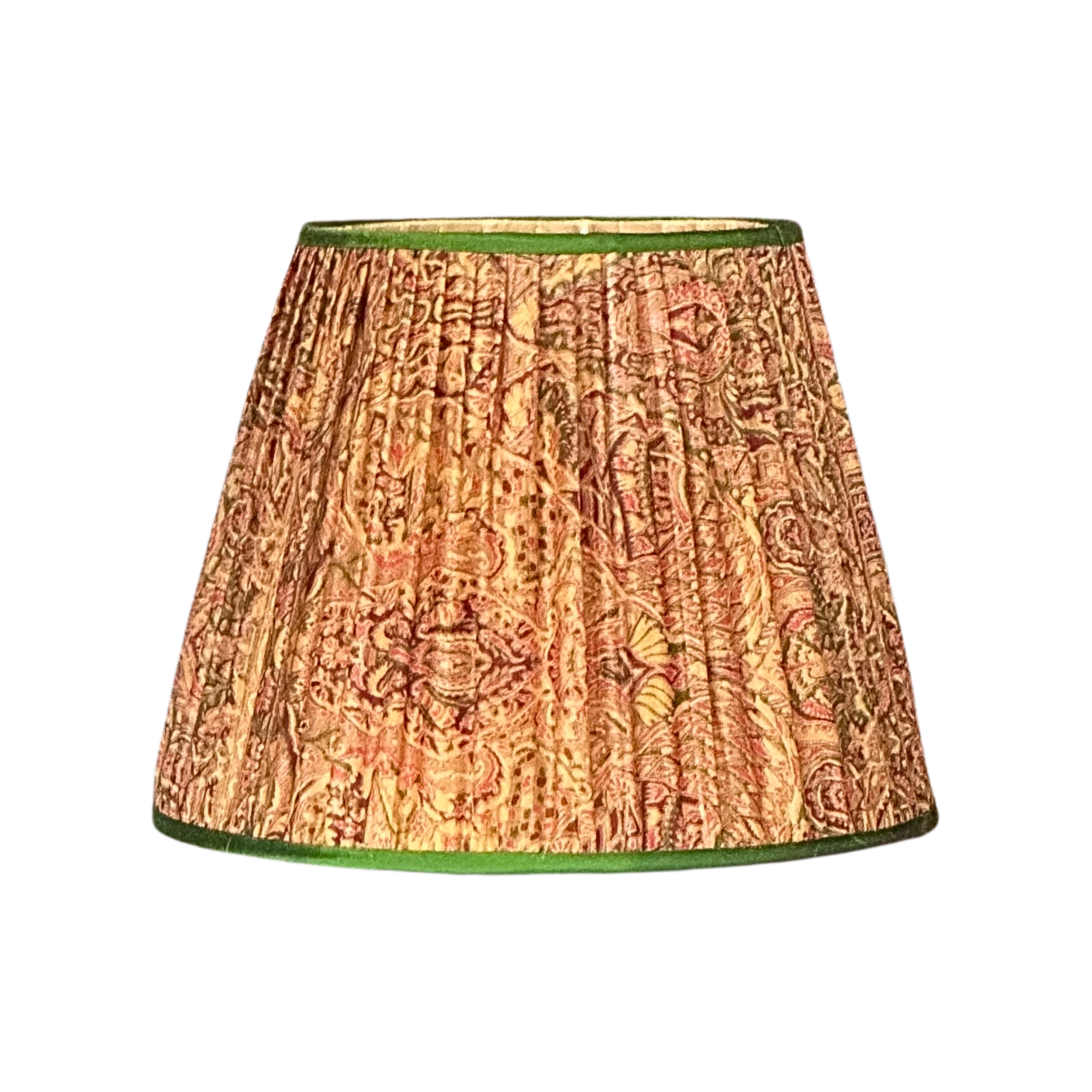 14 inch Rust and Ochre Gathered Lampshade