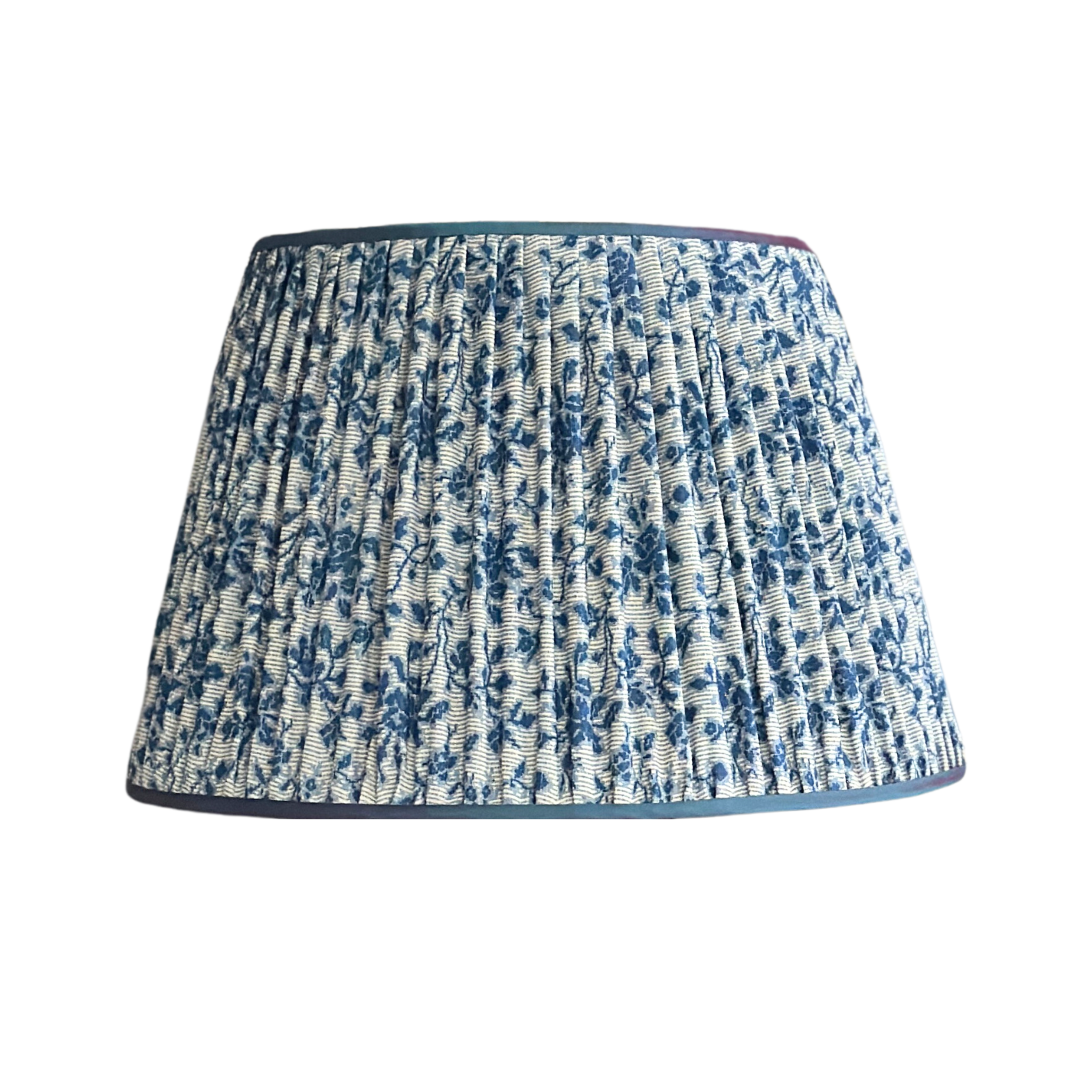 20 inch Blue Jovie Gathered Lampshade