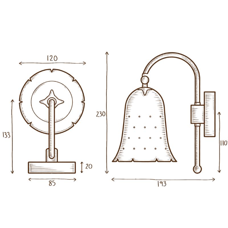 Bluebell Wall Light