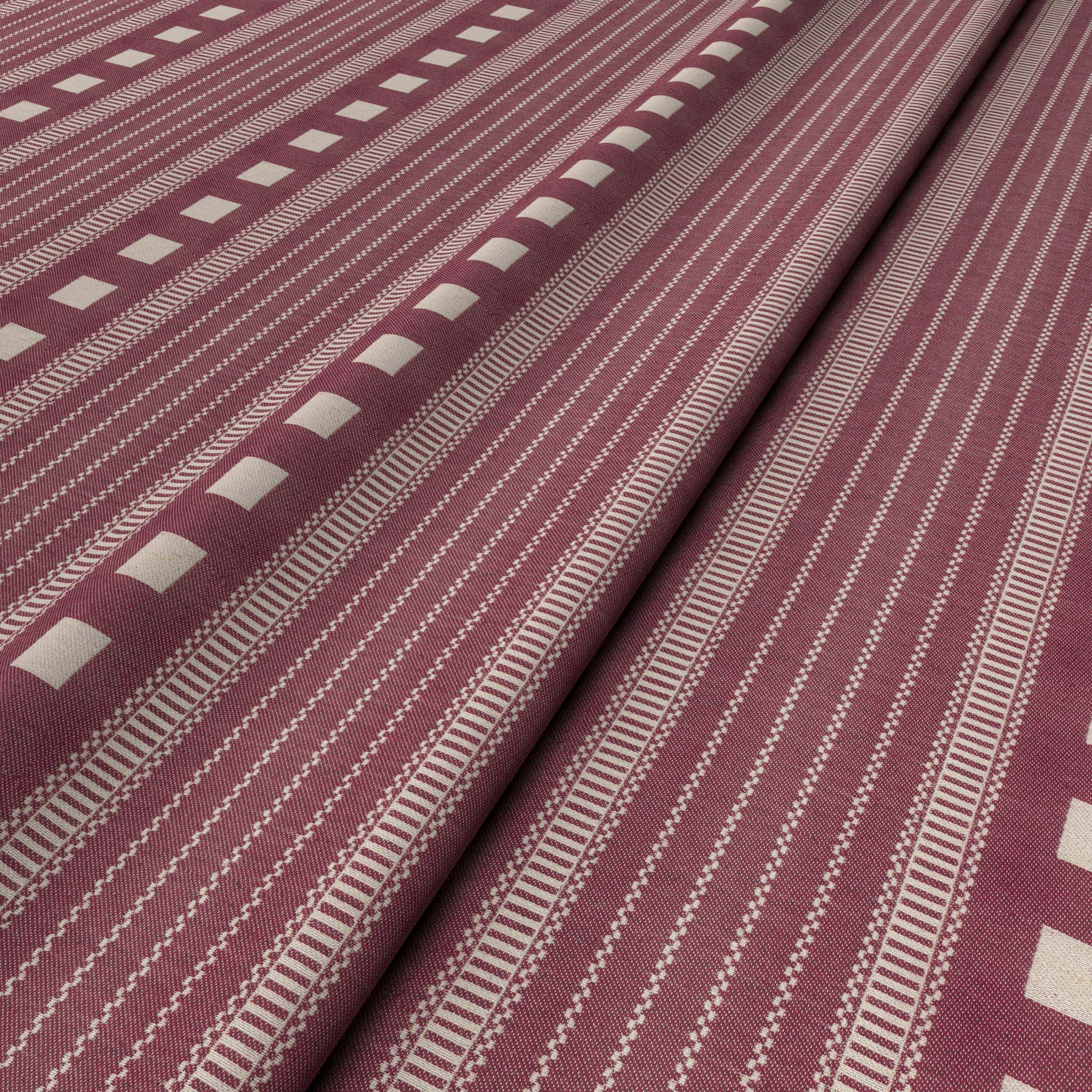 Alfie Stripe Red Fabric