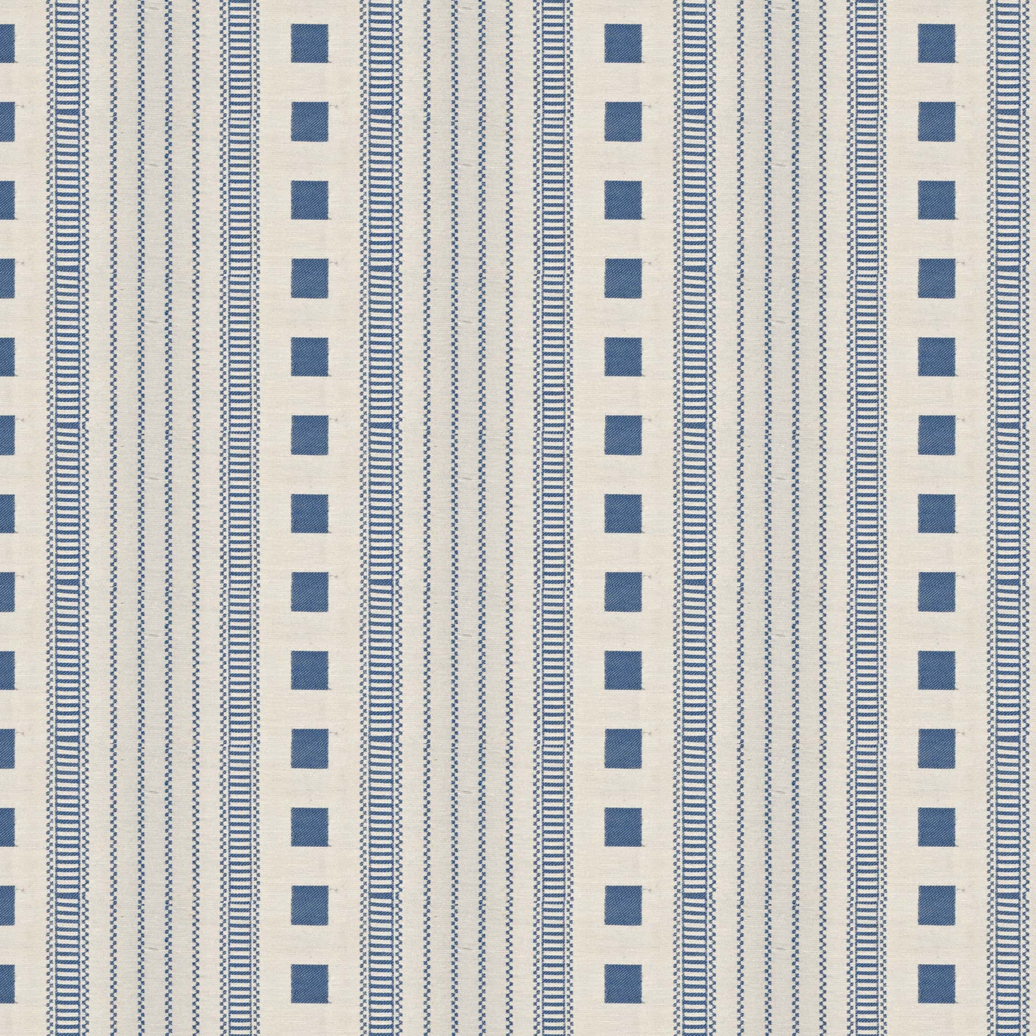 Alfie Stripe Blue Fabric by Sarah Vanrenen