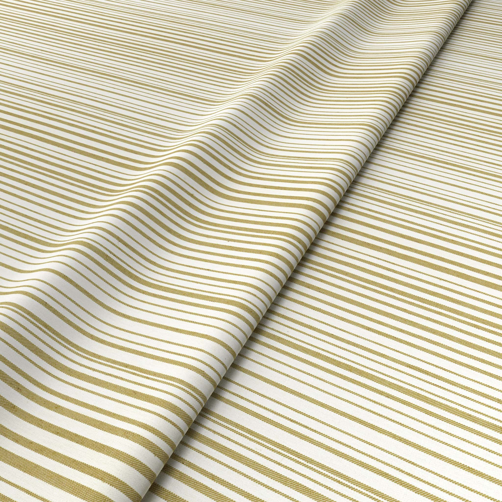 Horizon Stripe Gold Fabric by Sarah Vanrenen