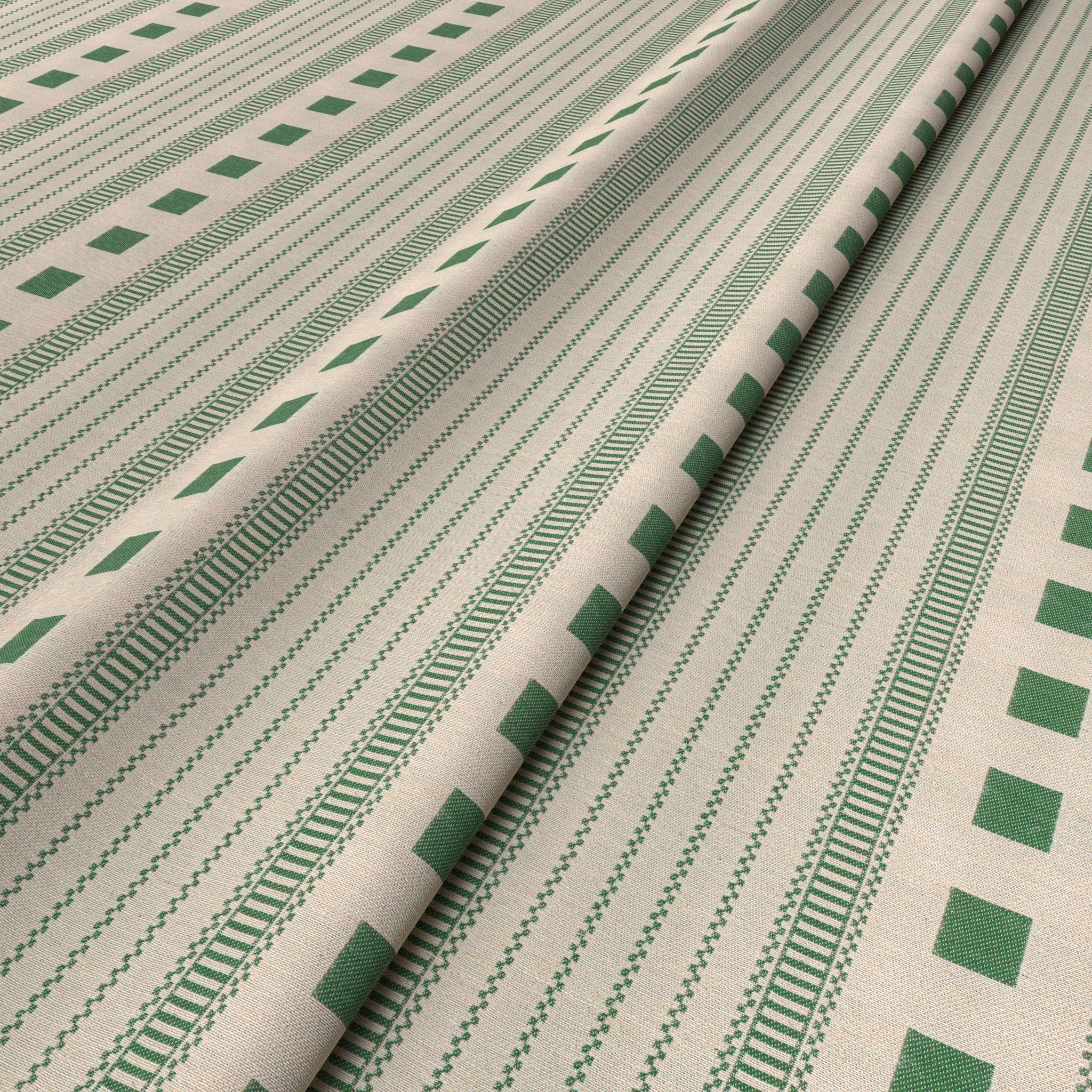 Alfie Stripe Green Fabric