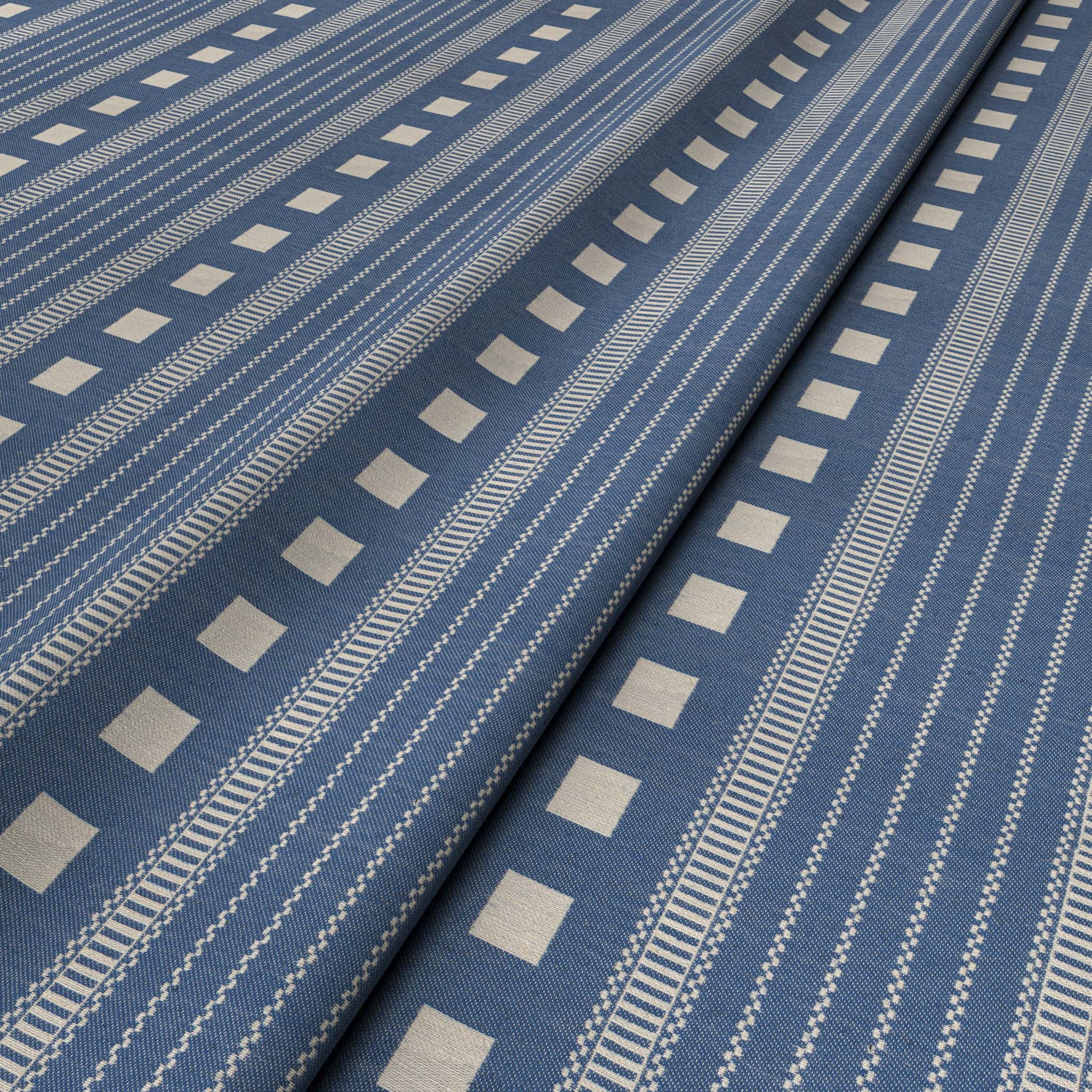 Alfie Stripe Blue Fabric