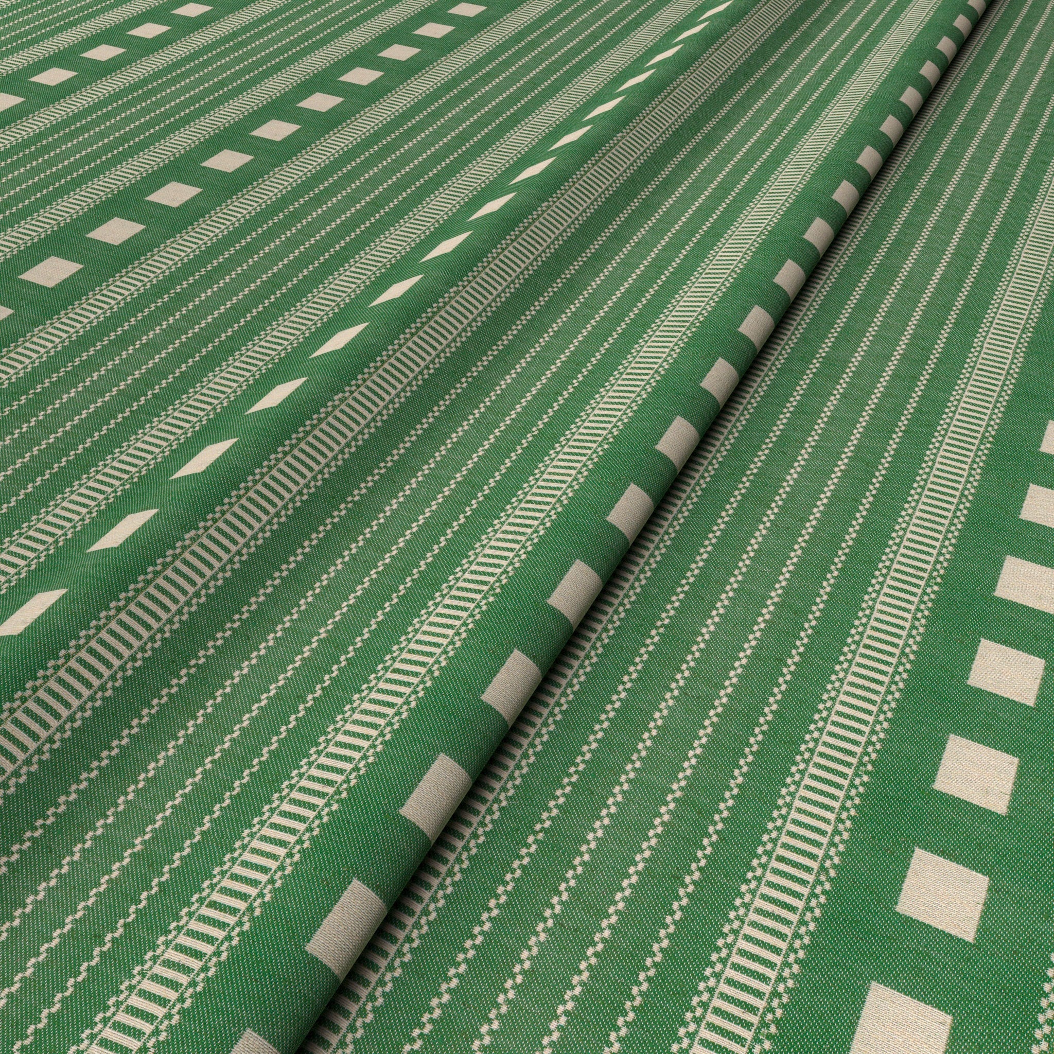 Alfie Stripe Green Fabric