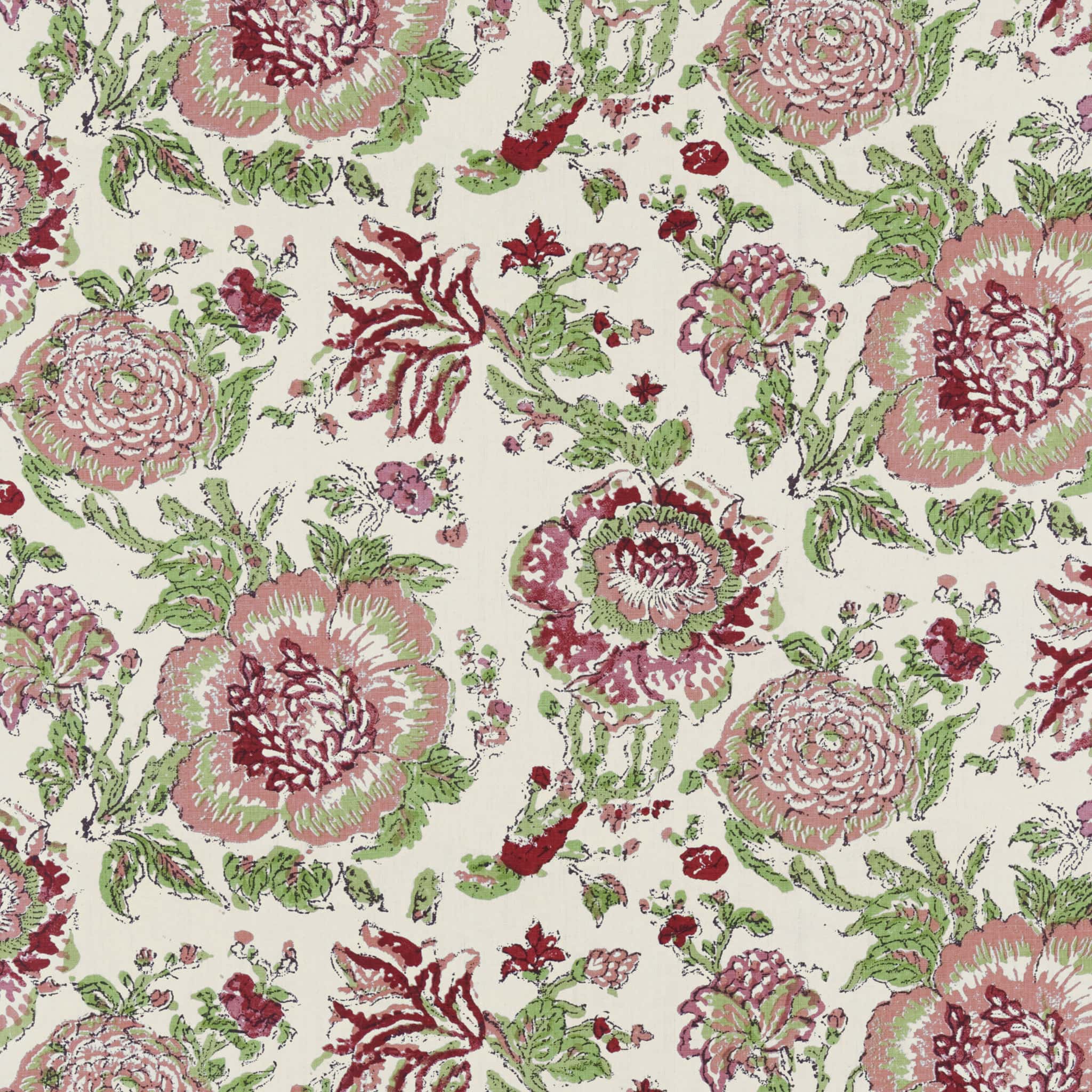 Dahlia Pink Fabric by Sarah Vanrenen